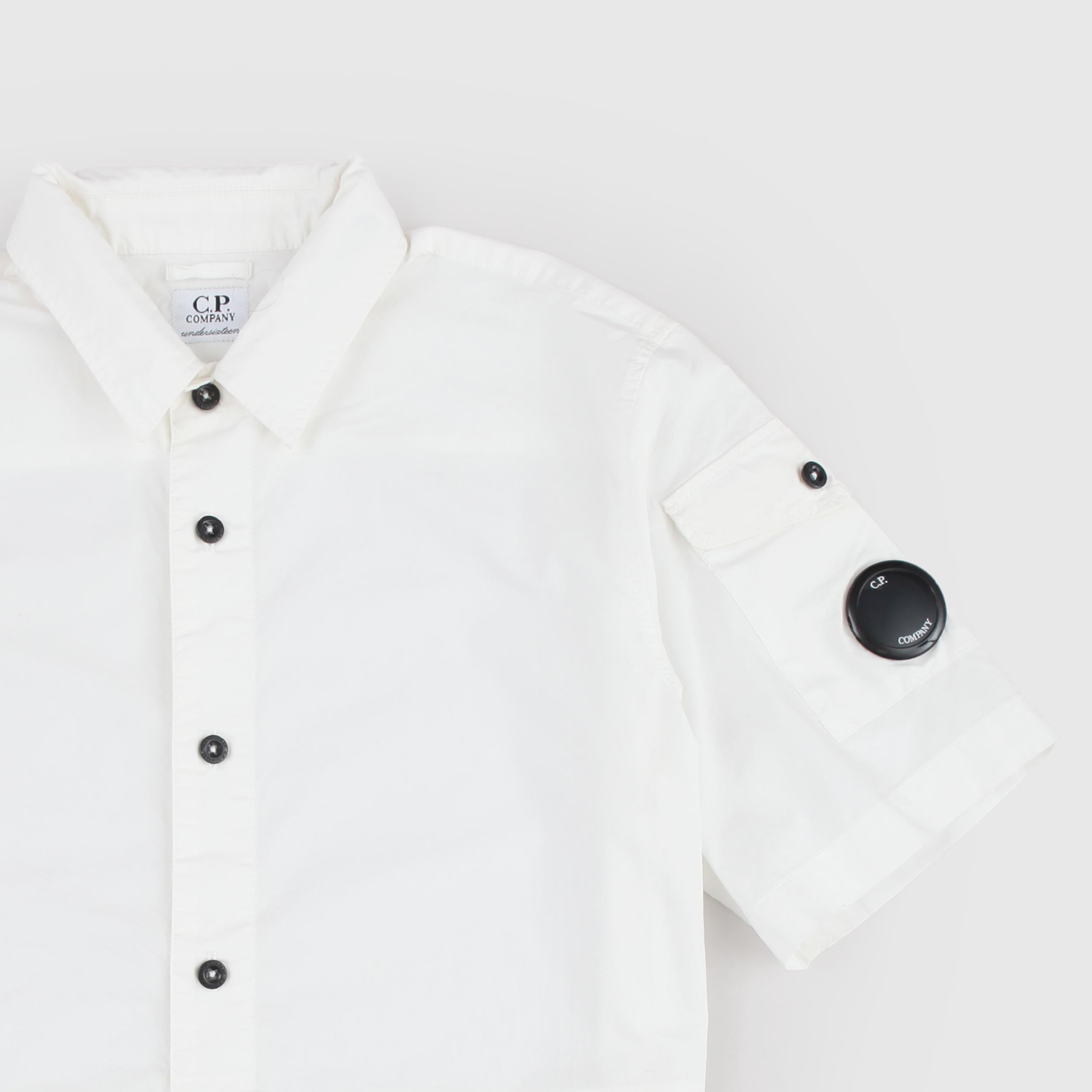 CP COMPANY White Half-Sleeve Shirt