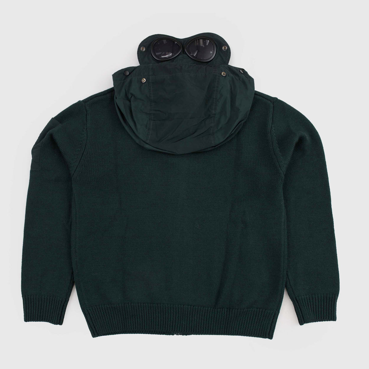 Felpa Verde con Lente sulla Manica per Ragazzo CP COMPANY