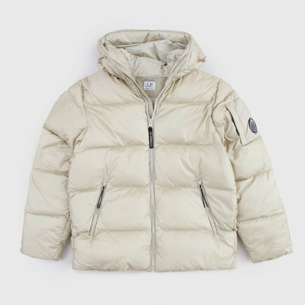 Giubbino Beige con Cappuccio e Lente per Ragazzo CP COMPANY