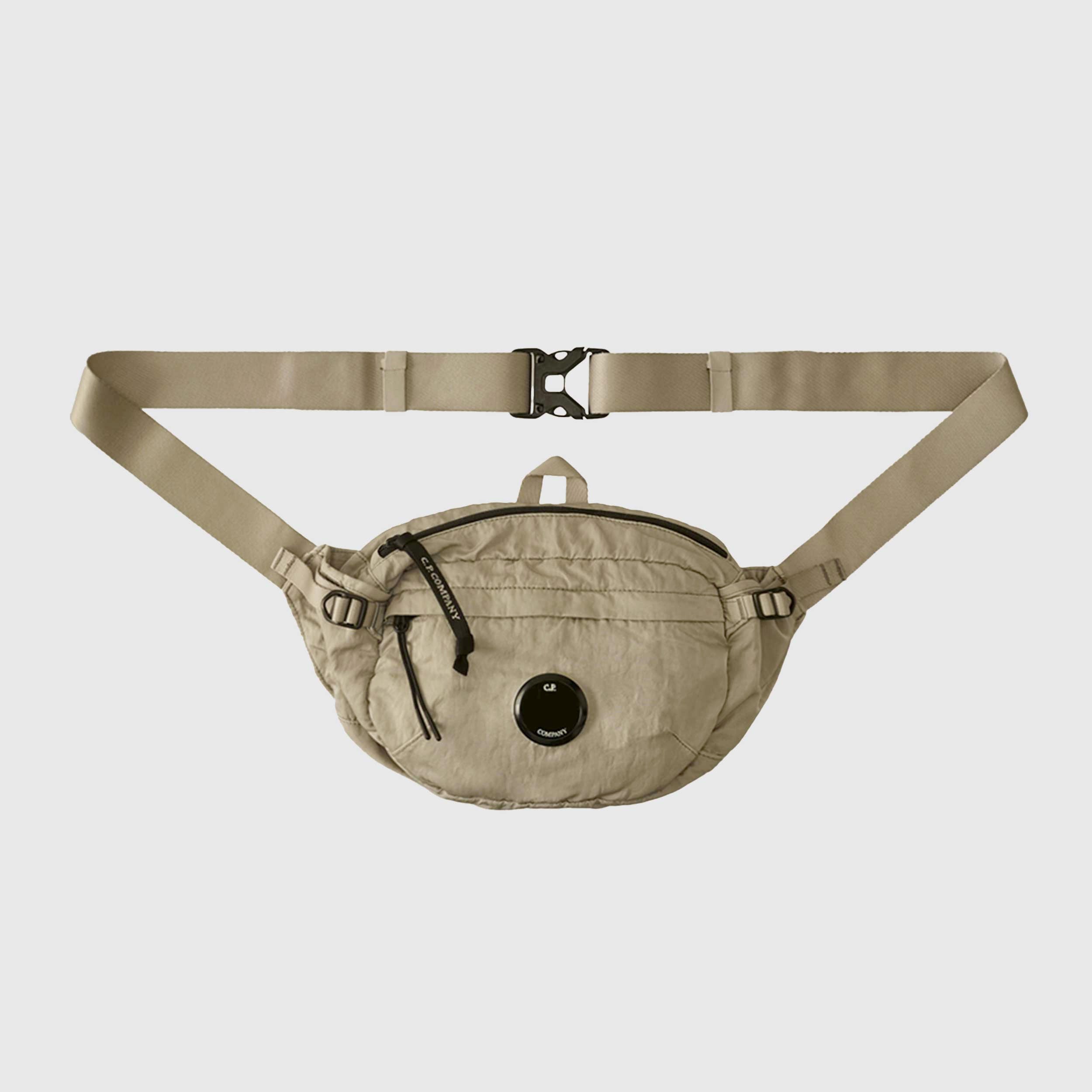 CP COMPANY Branded Beige Lens Crossbody Belt Bag
