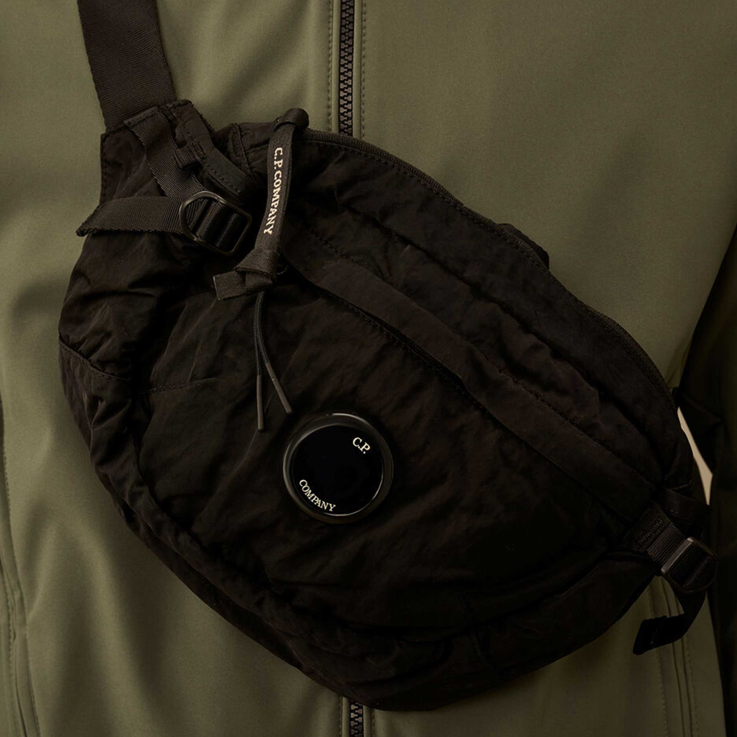CP COMPANY Signed Black Lens Crossbody Belt Bag