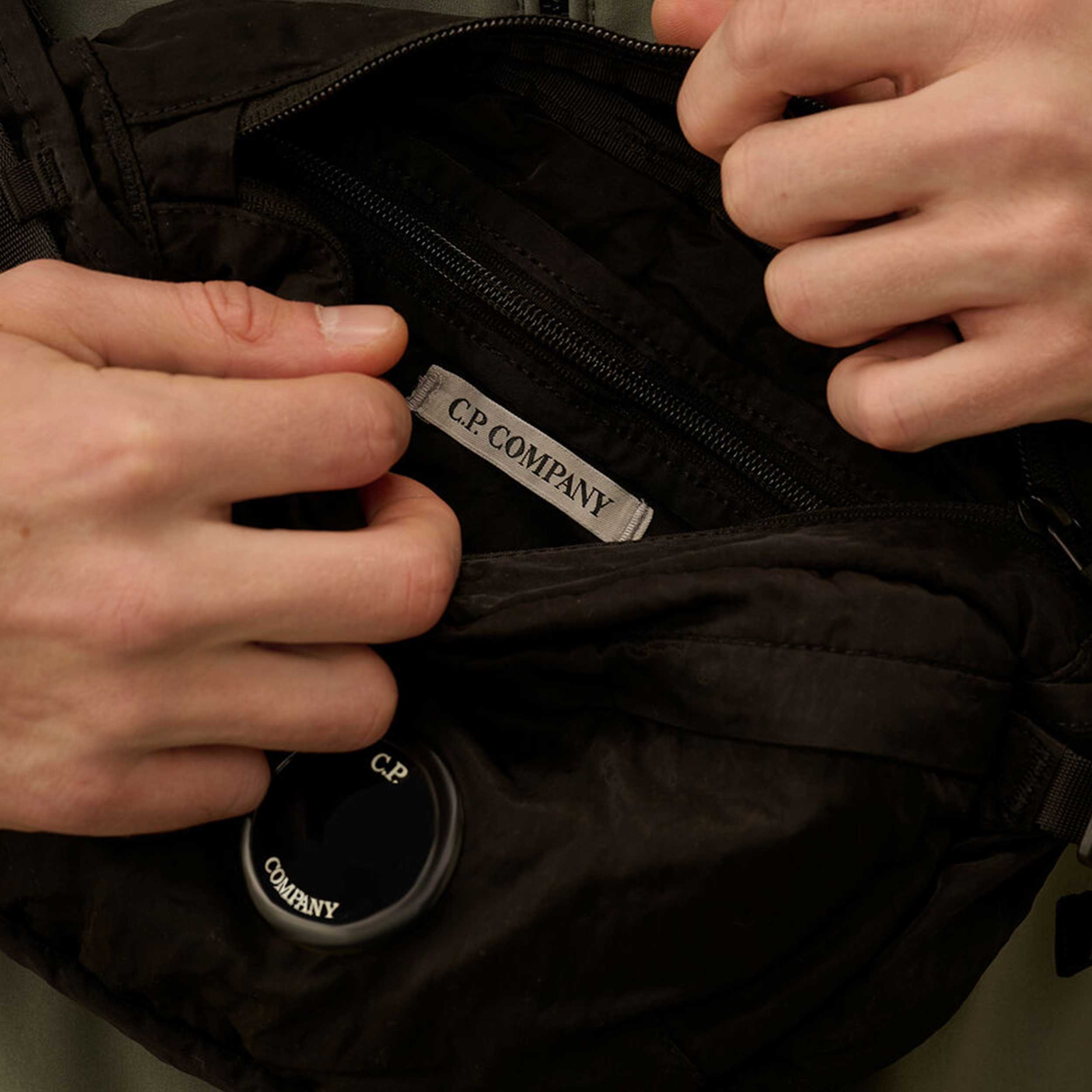 CP COMPANY Signed Black Lens Crossbody Belt Bag
