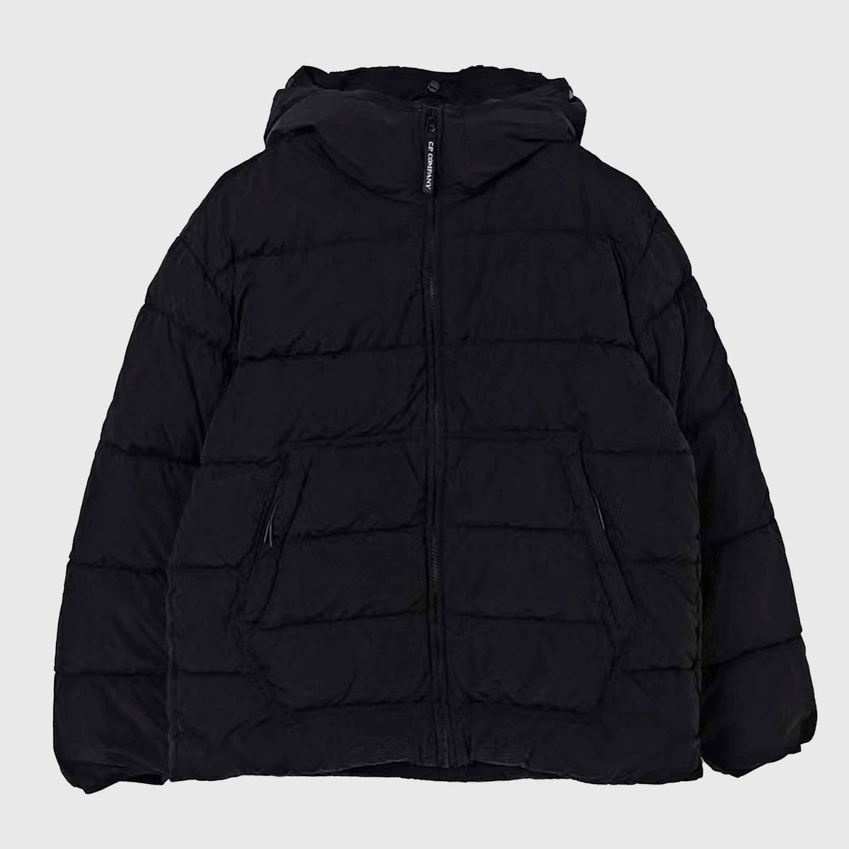CP COMPANY Black Quilted Nylon Down Jacket for Boys