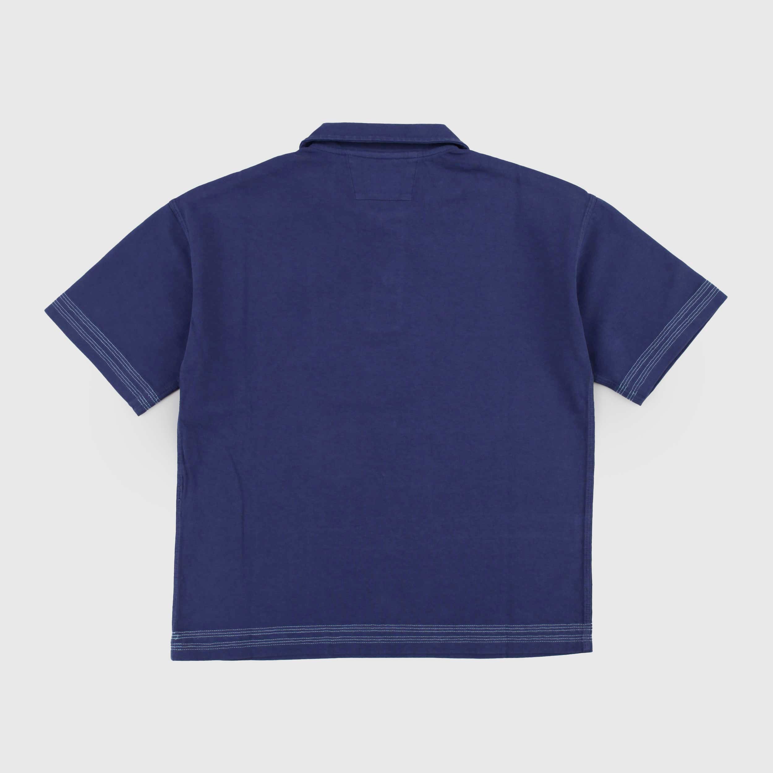 Polo Blu con Due Bottoni Firmata CP COMPANY