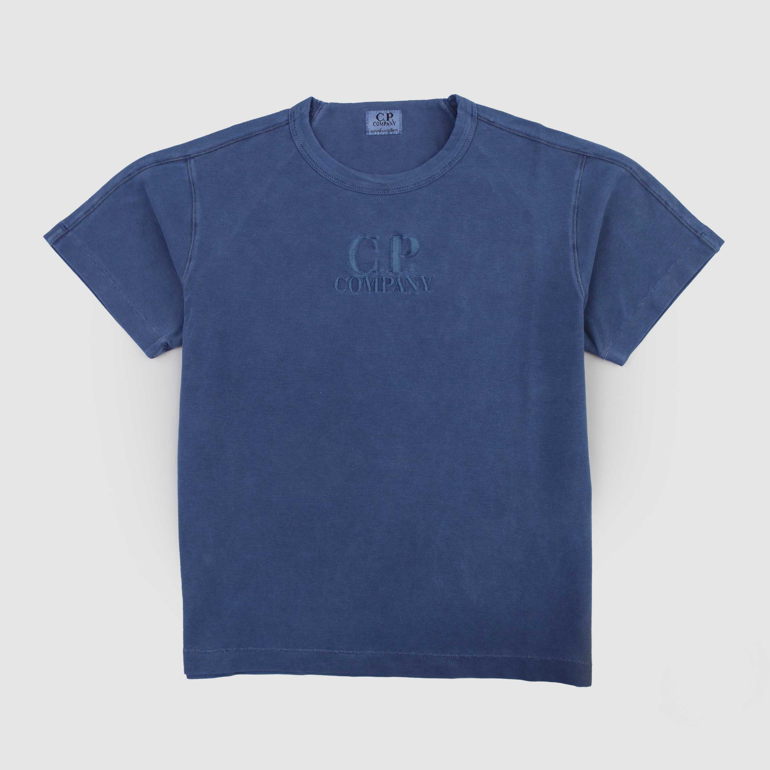 T-shirt con Logo Ricamato Firmata CP COMPANY