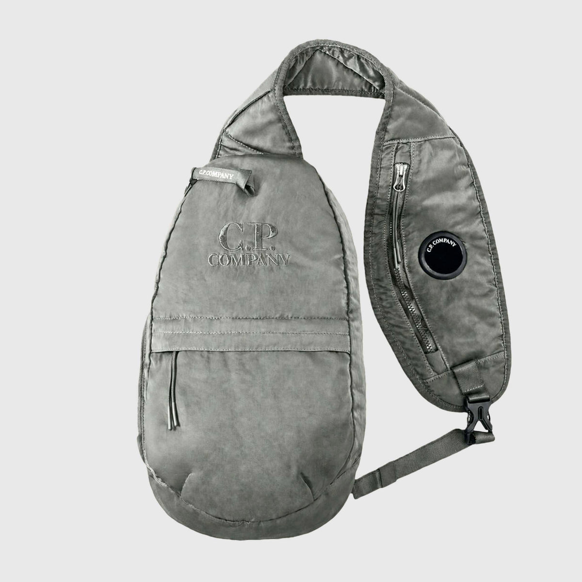 CP COMPANY Grey Nylon Crossbody Bag with Lens for Boys