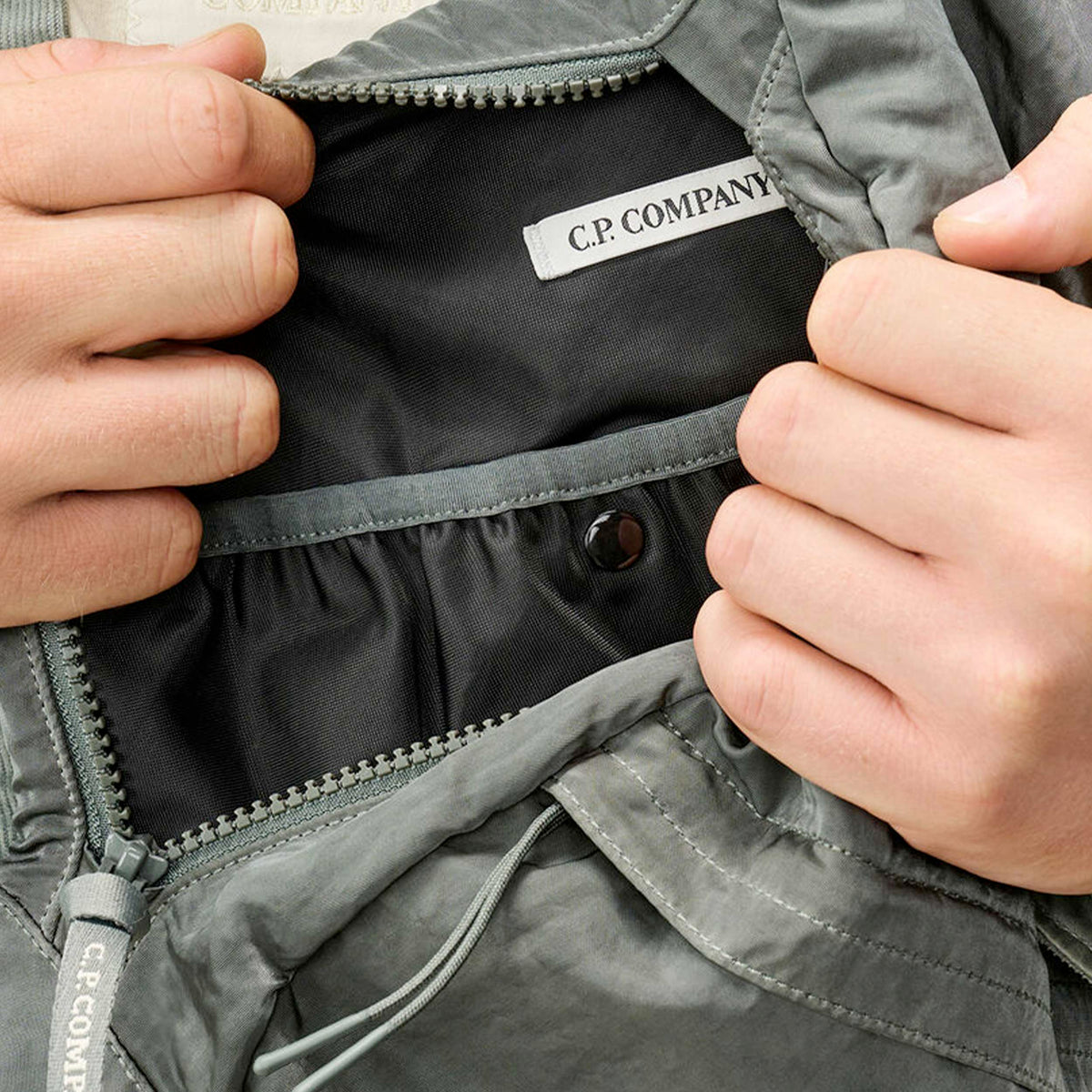 CP COMPANY Grey Nylon Crossbody Bag with Lens for Boys