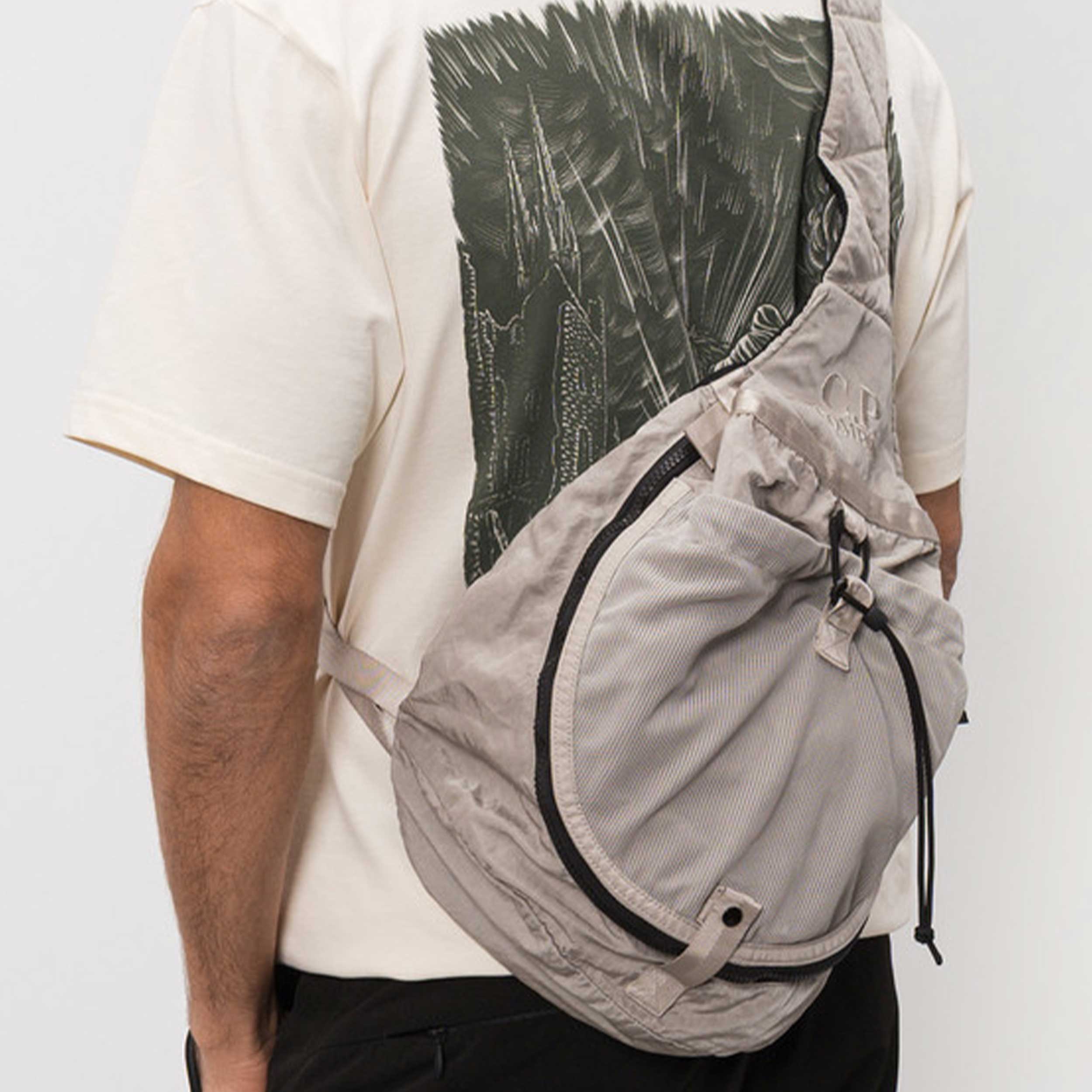 CP COMPANY Branded Grey Crossbody Shoulder Bag