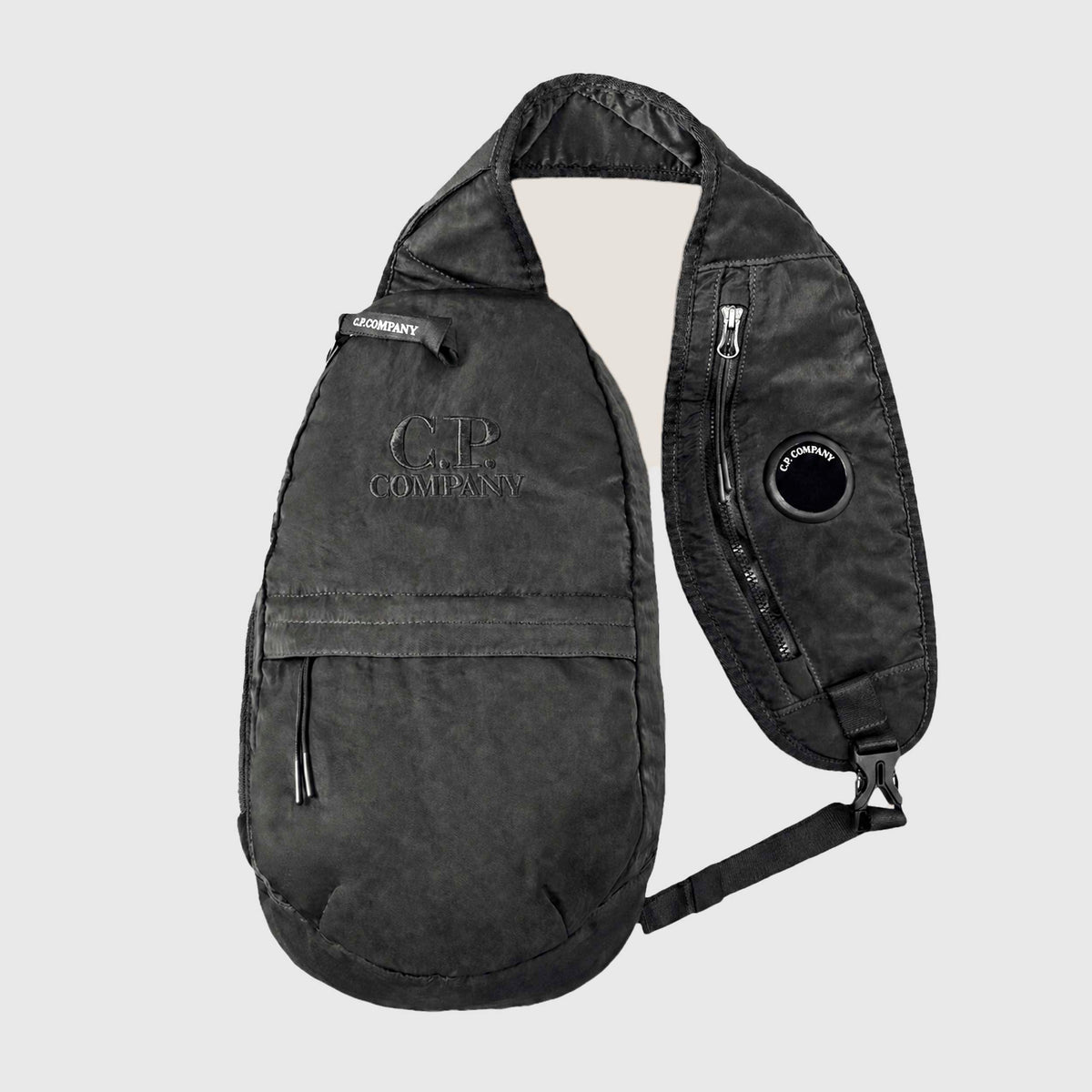 CP COMPANY Black Nylon Crossbody Bag with Lens for Boys