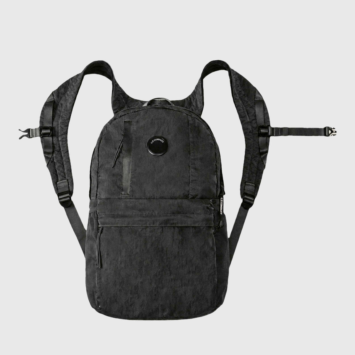 CP COMPANY Black Nylon Backpack with Lens for Boys
