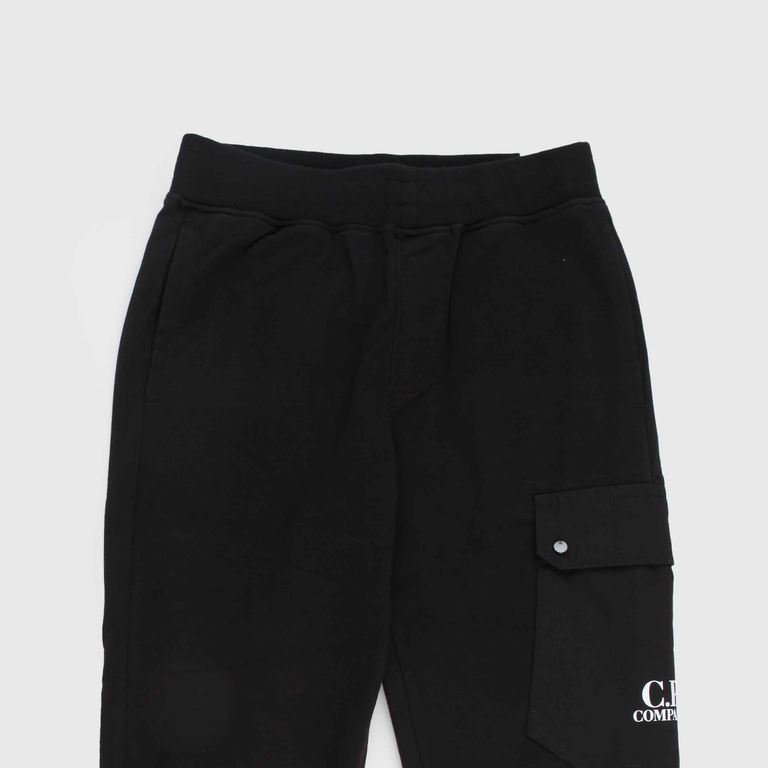 Pantalone Nero con Tasche a Filo Firmato CP COMPANY