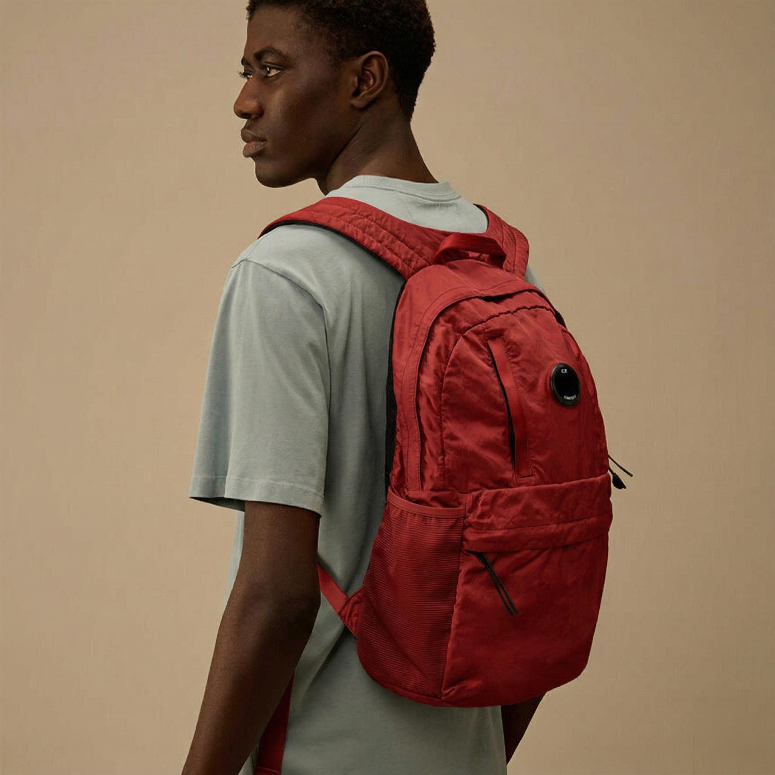 Zaino Rosso Tessuto Multifilamento Firmato CP COMPANY