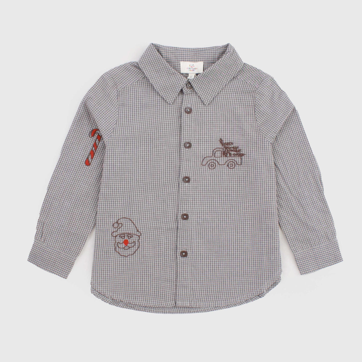 Grey Checked Shirt for Baby by COPENHAGEN COLORS
