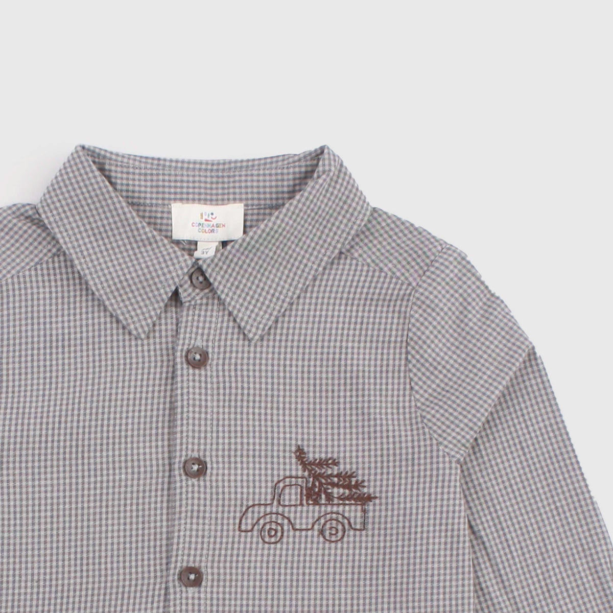 Grey Checked Shirt for Baby by COPENHAGEN COLORS