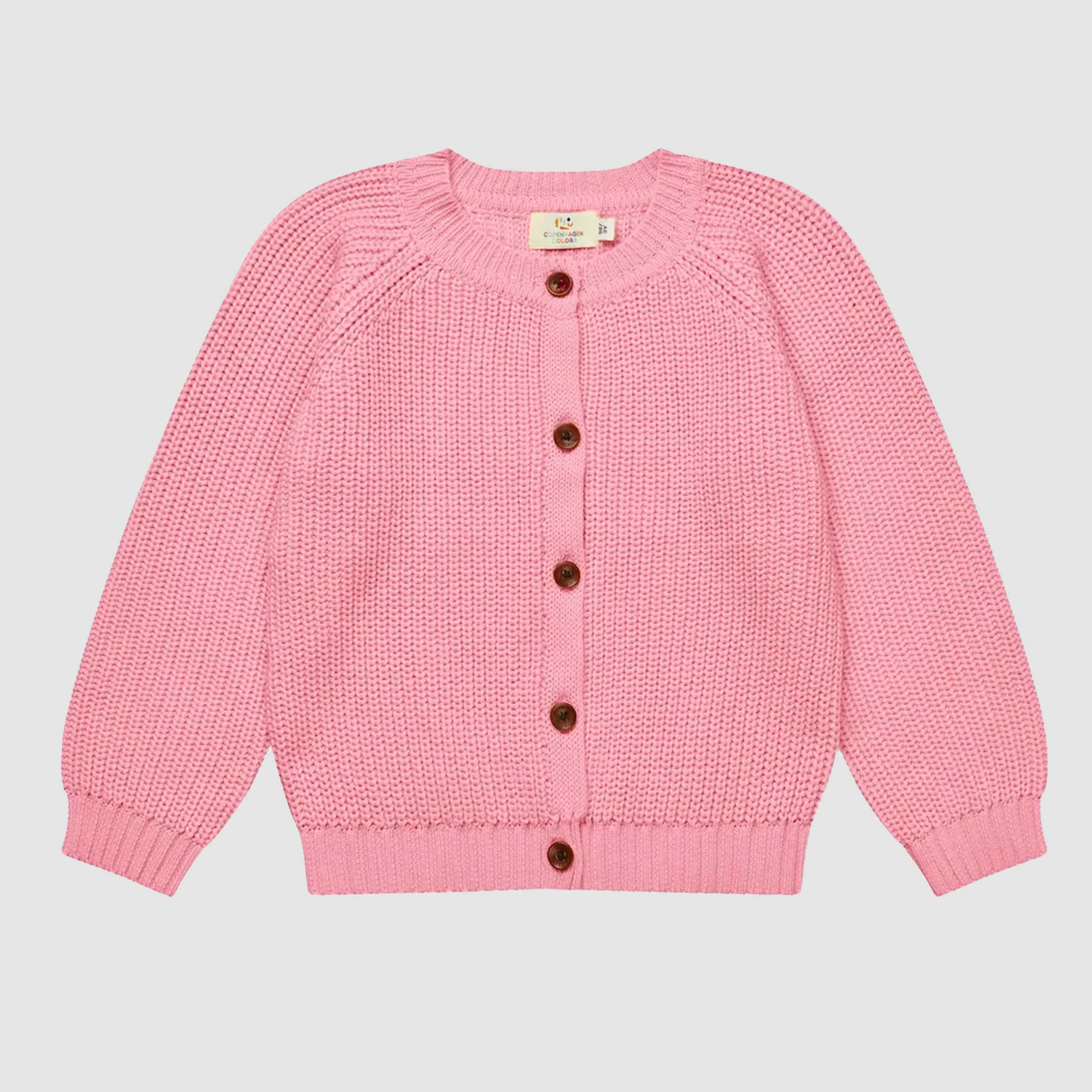 Cardigan Rosa in Cotone per Bambina by COPENAGHEN COLORS
