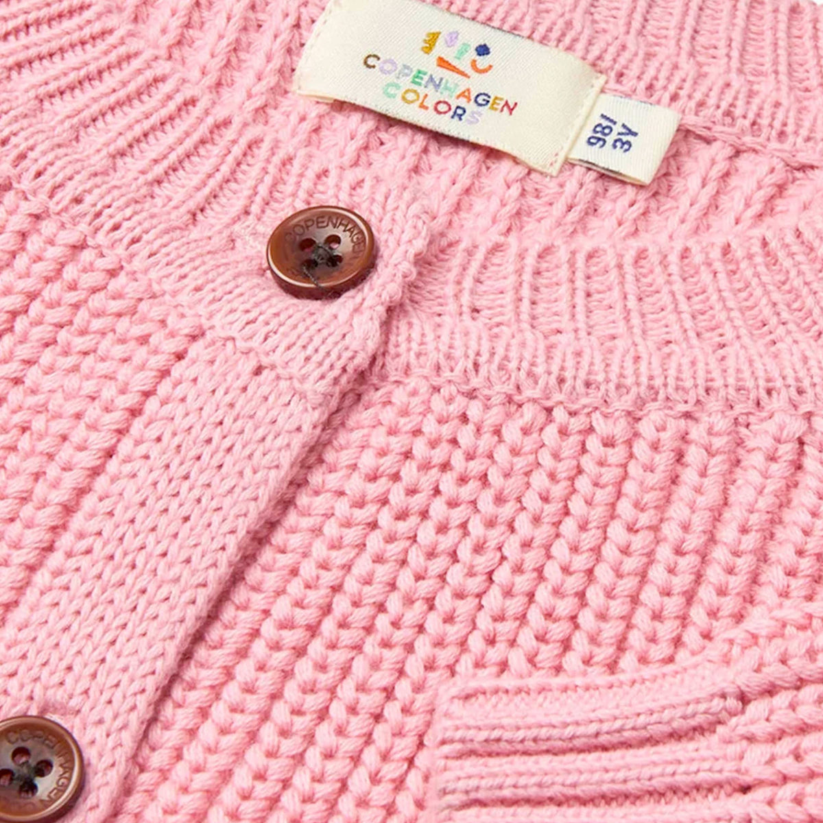 Cardigan Rosa in Cotone per Bambina by COPENAGHEN COLORS