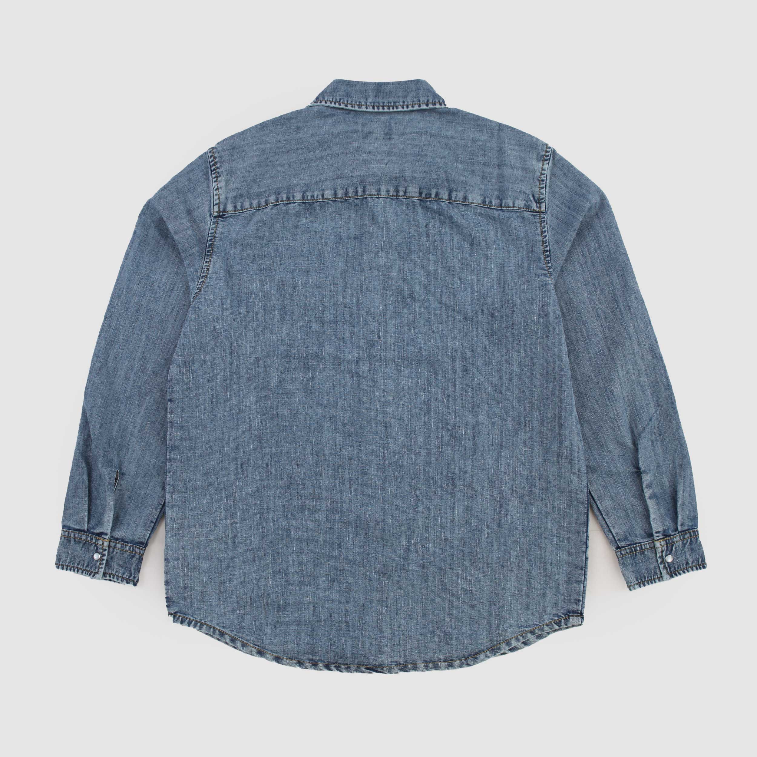 Camicia in Jeans Chiaro a Manica Lunga per Ragazza by DIESEL