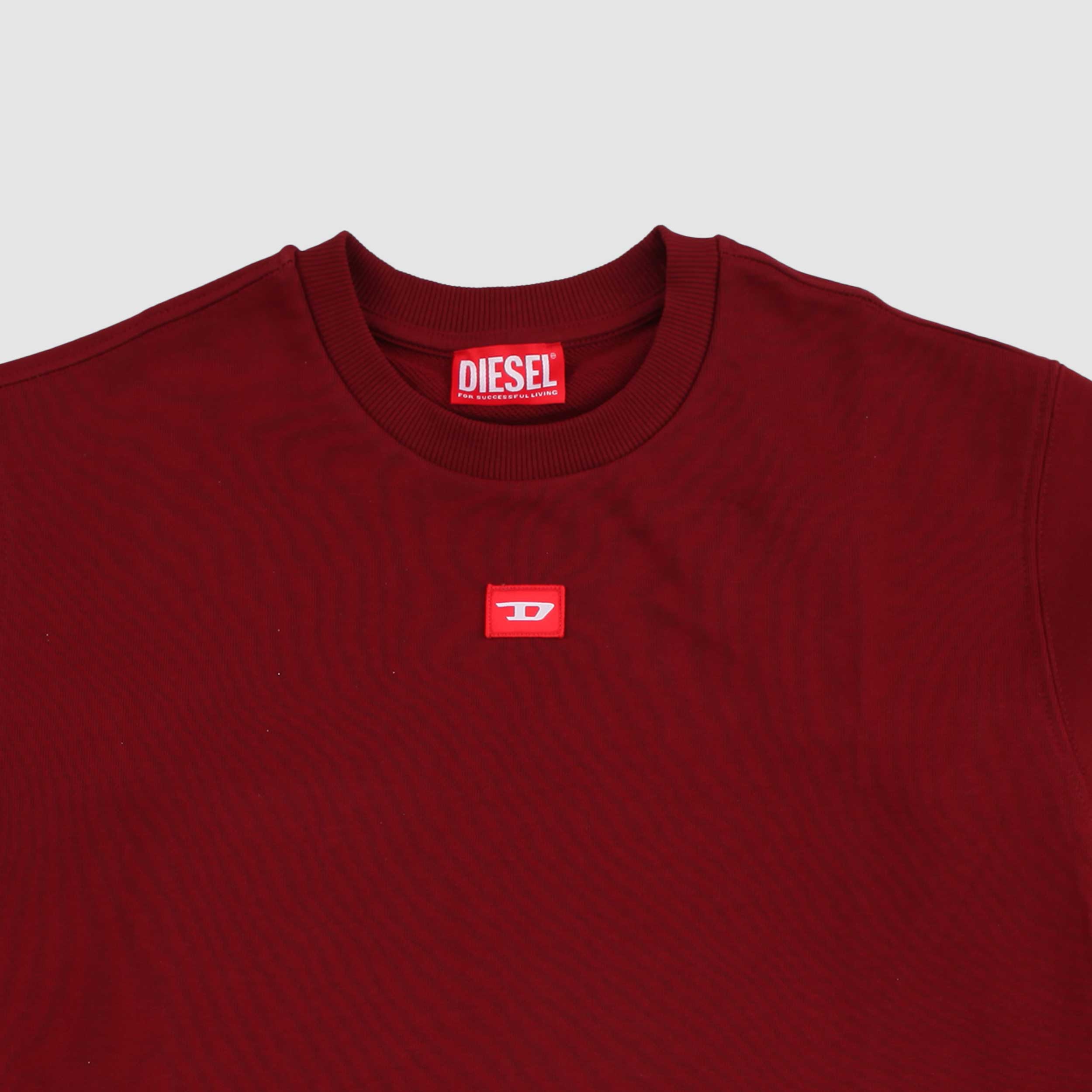 Bordeaux Sweatshirt with Relief Plate By DIESEL