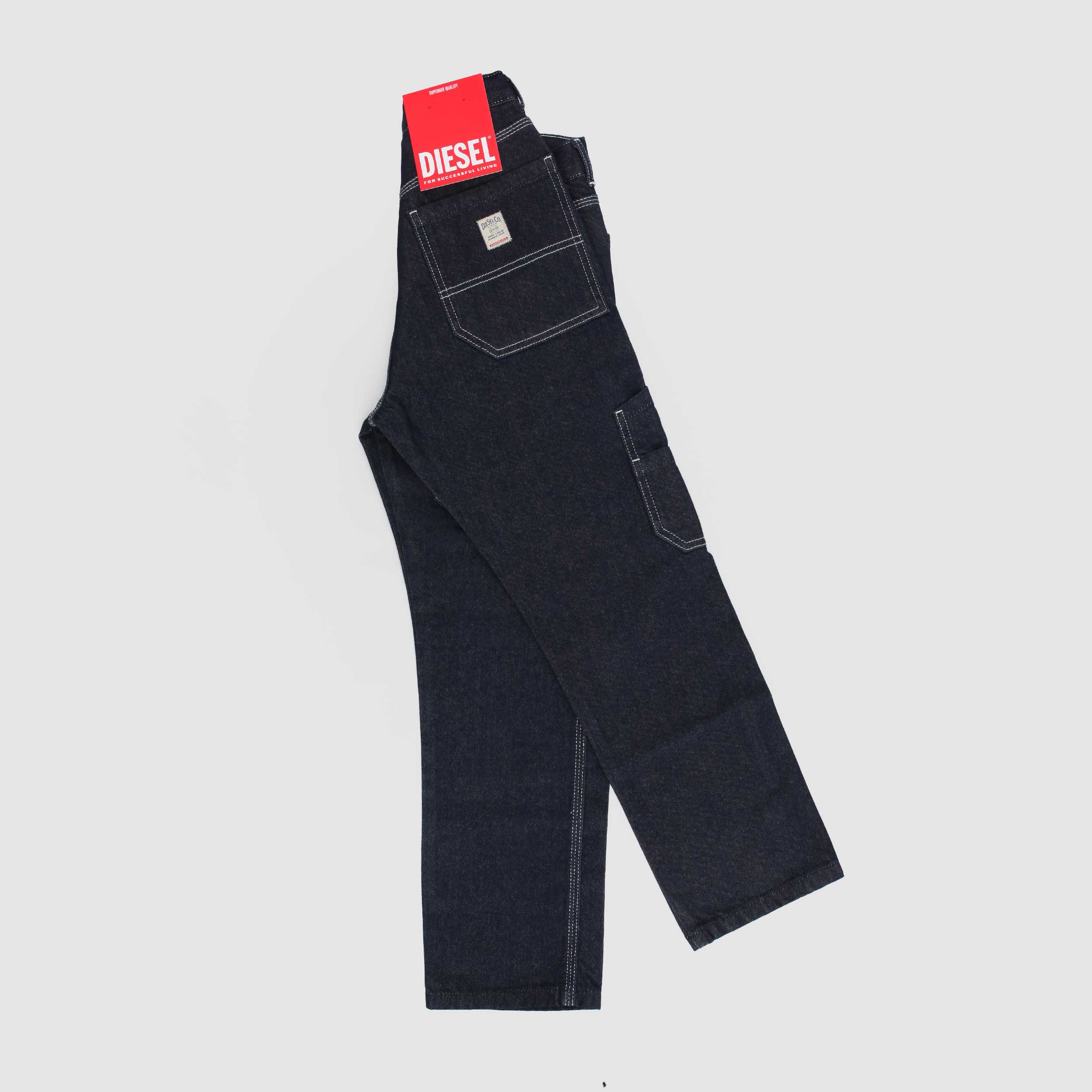 Jeans Blu Con Impunture Bianche Firmato DIESEL