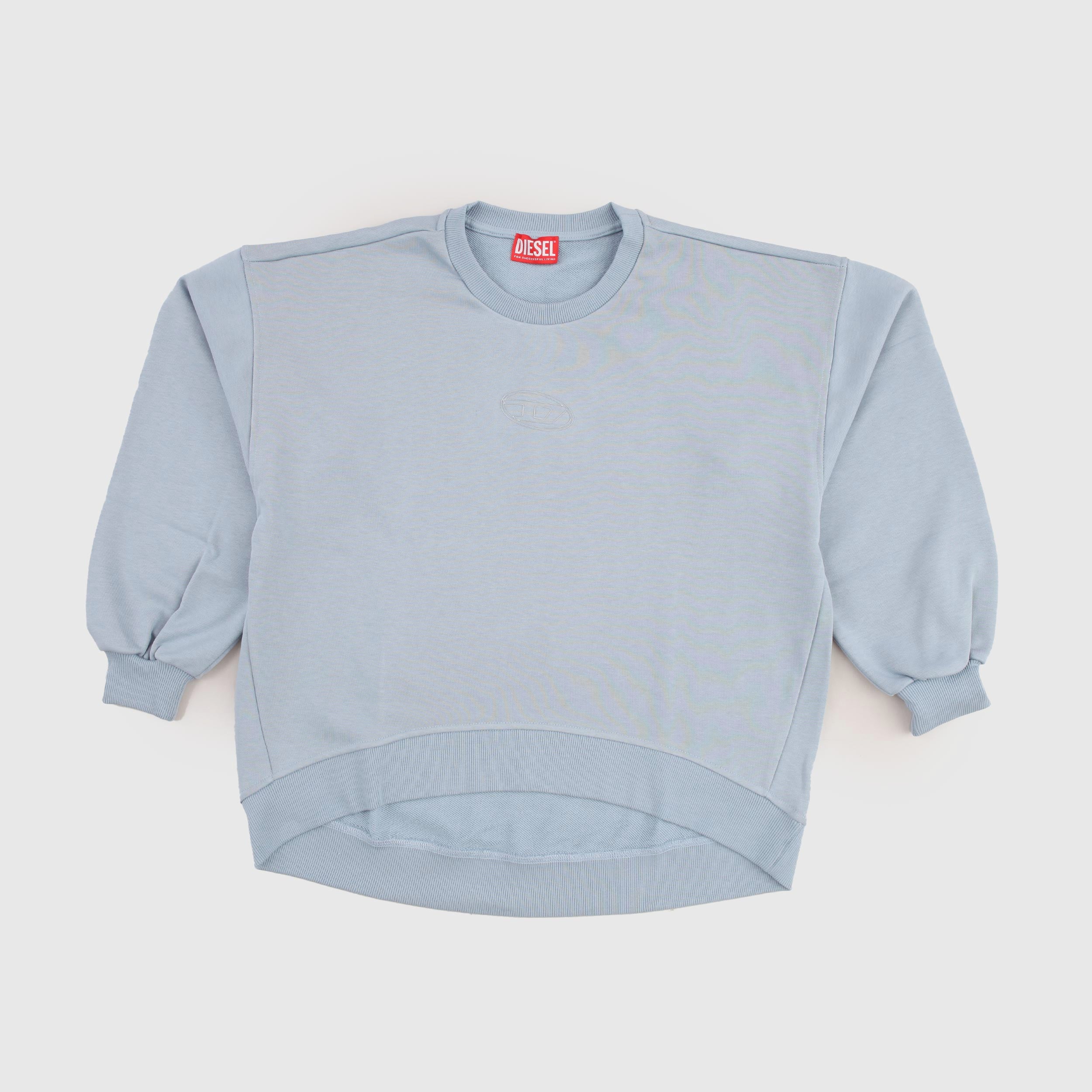 Felpa Celeste Girocollo Modello Scatoletta By DIESEL