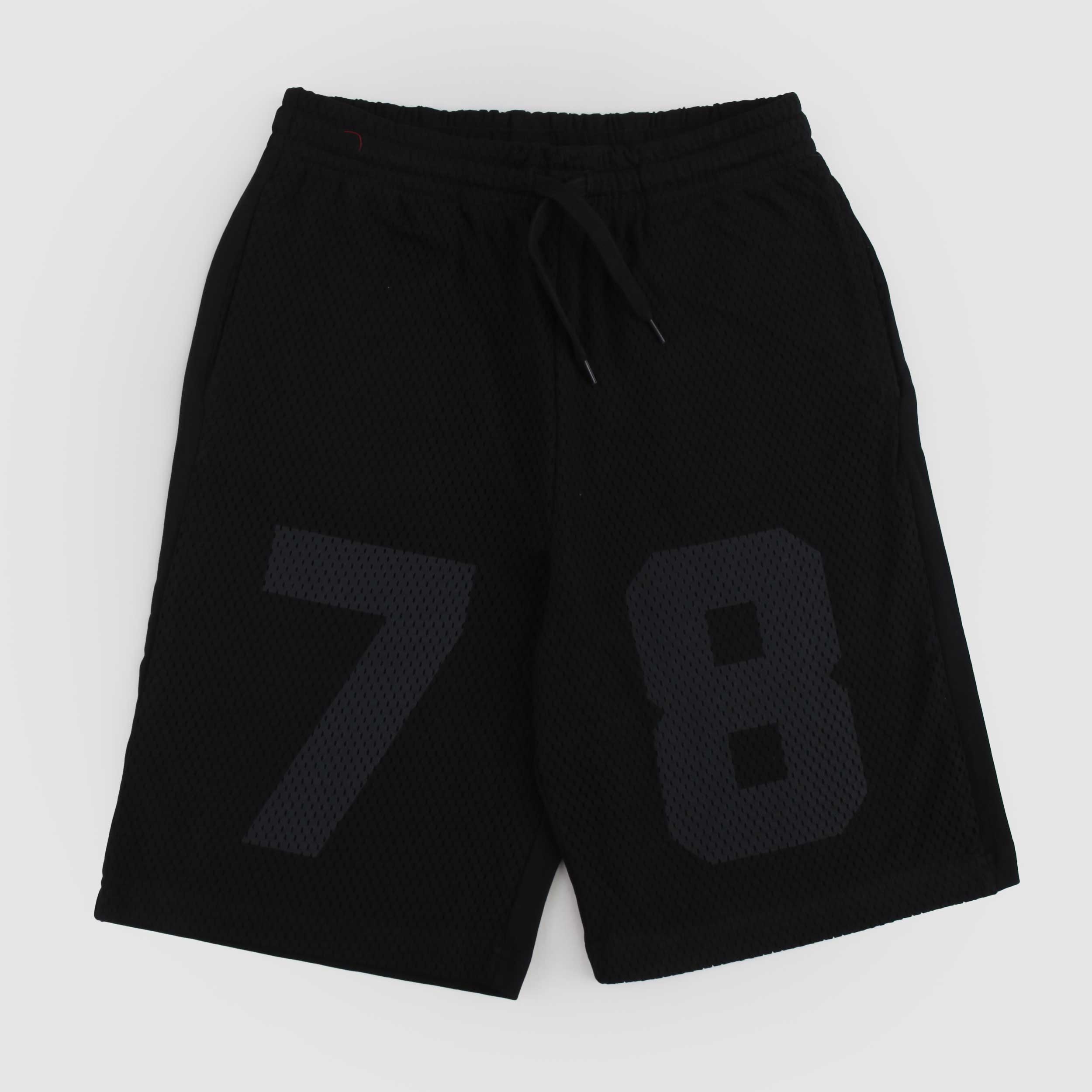 Black Bermuda Shorts with Grey Print by DIESEL