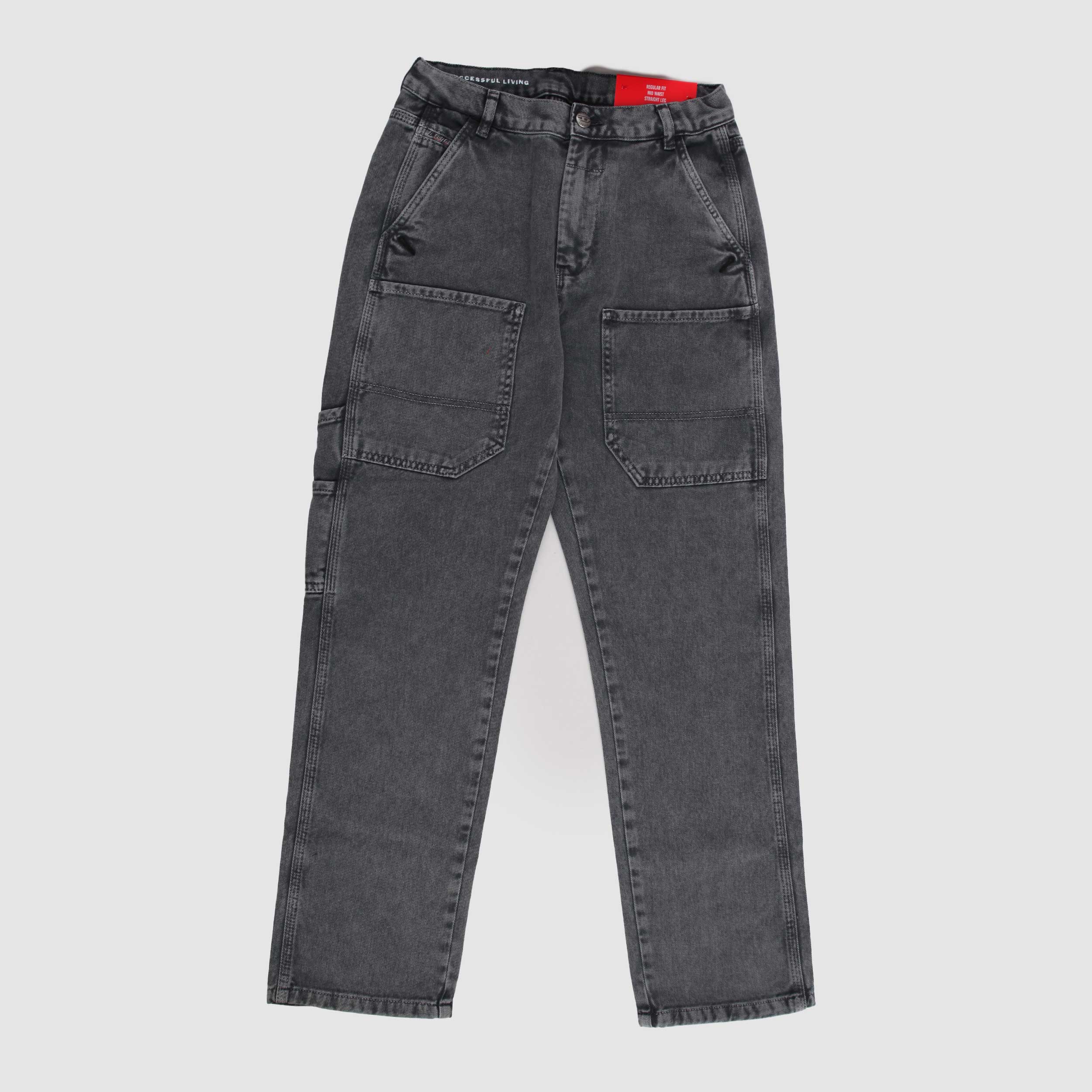 Jeans Grigio Cargo con Coulisse per Ragazzo by DIESEL