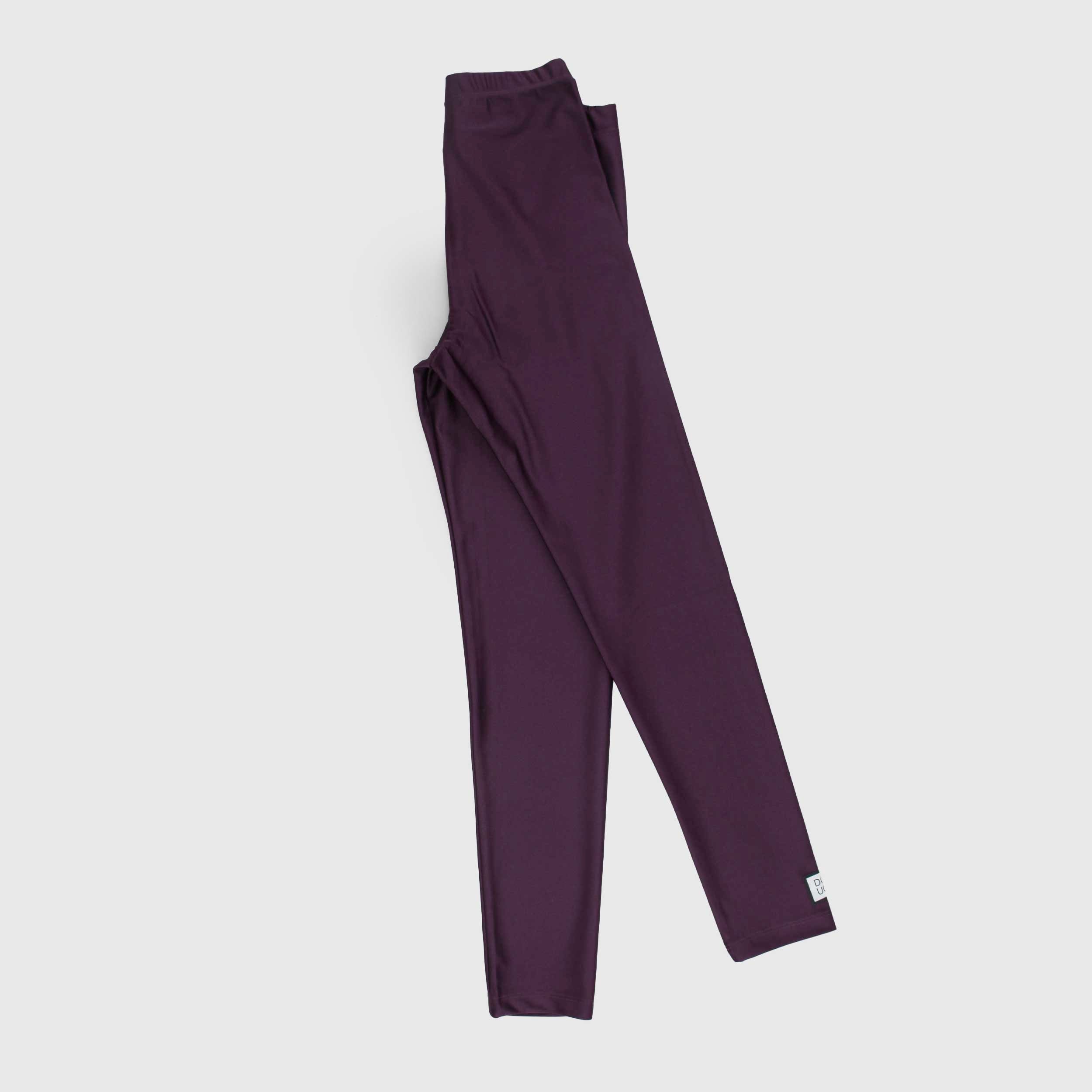 Leggings Melanzana in Tessuto Lucido by DOUUOD