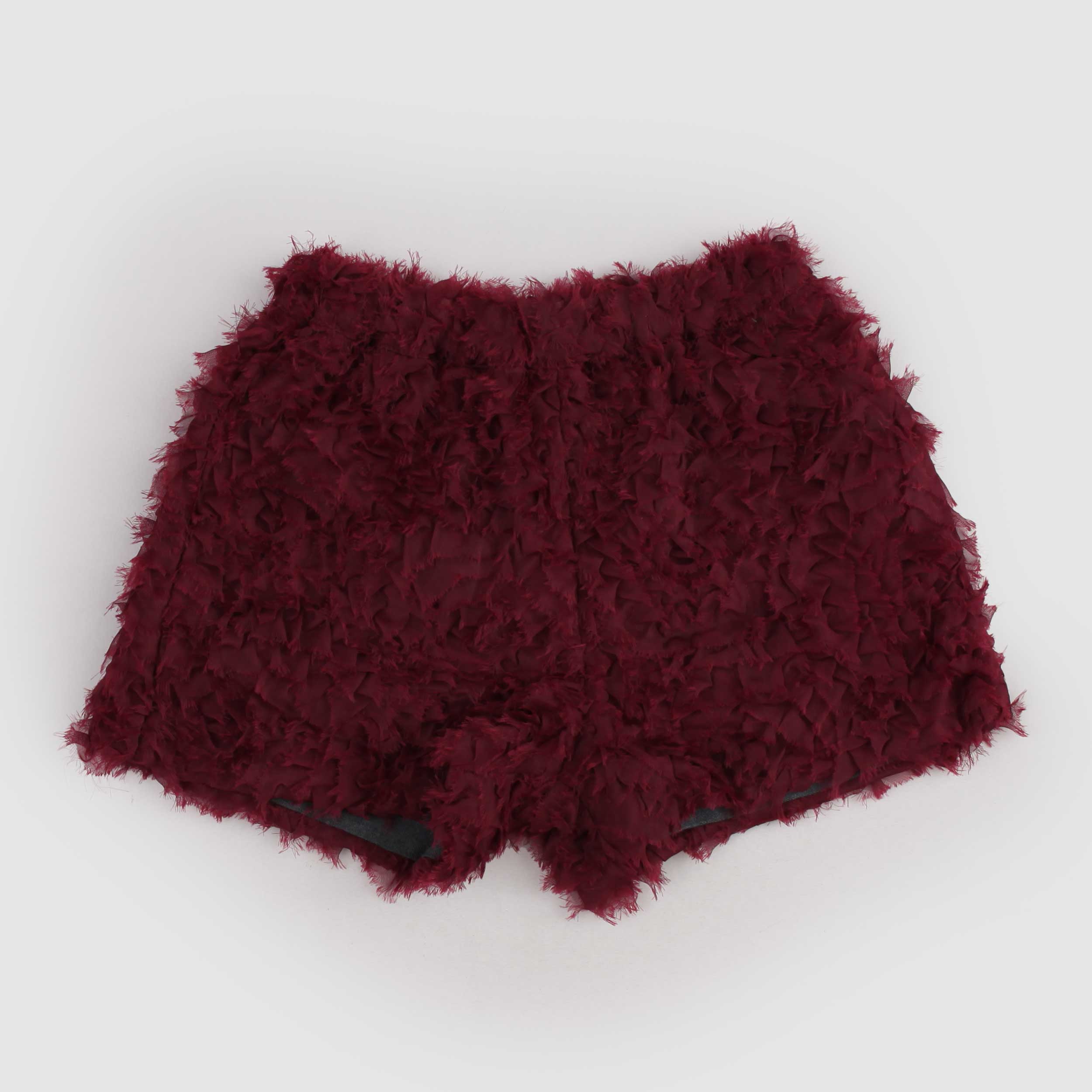 Shorts Bordeaux in Tulle in Relief for Girl Signed DOUUOD