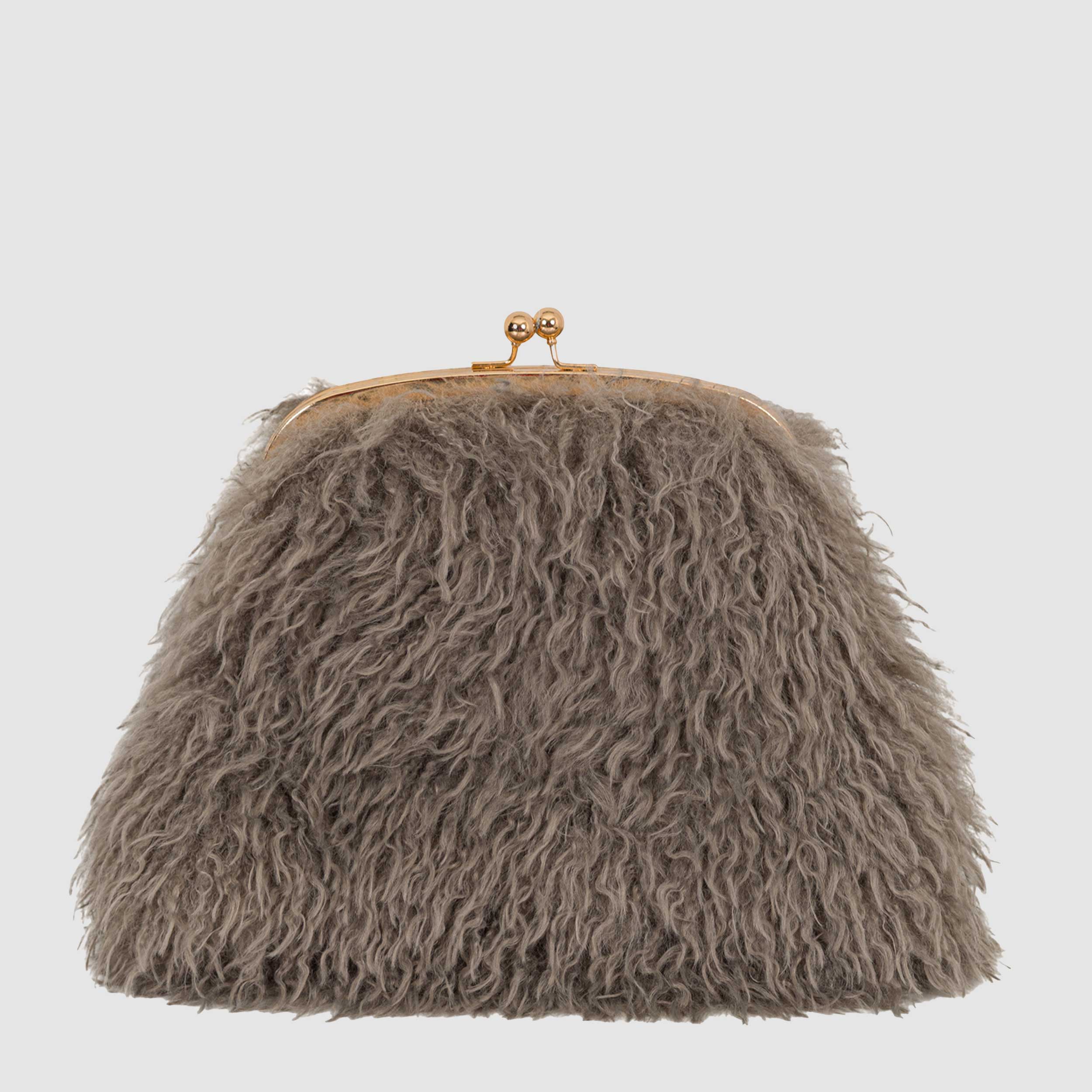 Dark Beige Bag with Clasp for Girl by DOUUOD