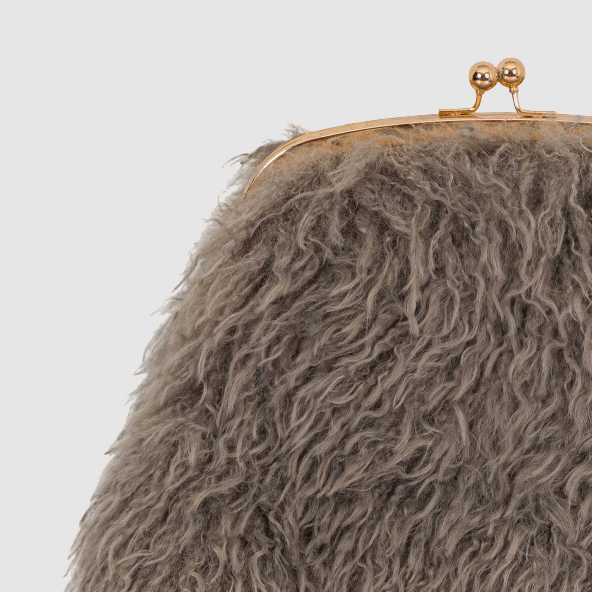 Dark Beige Bag with Clasp for Girl by DOUUOD
