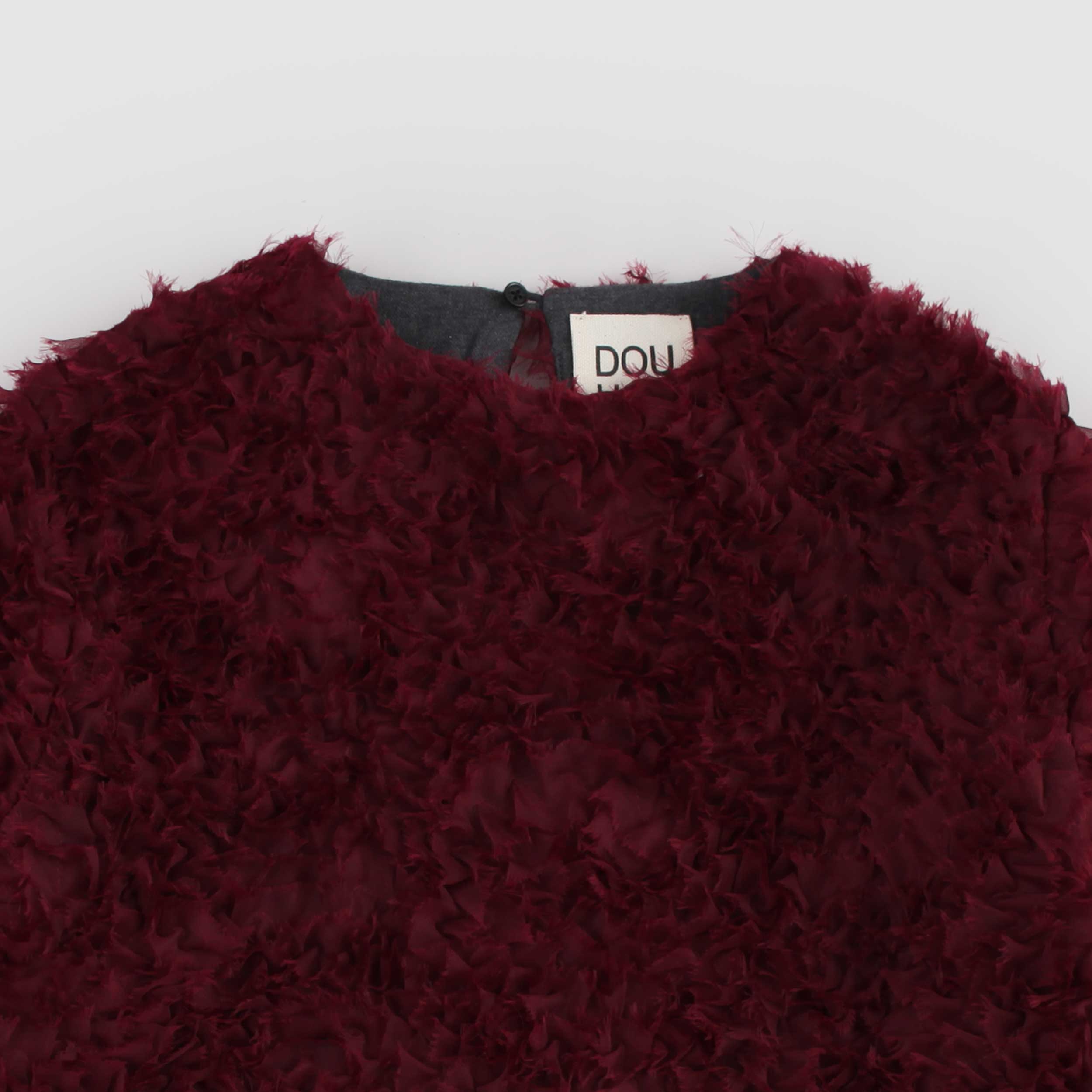 Bordeaux sweater with Tulle in Relief for Girl by DOUUOD