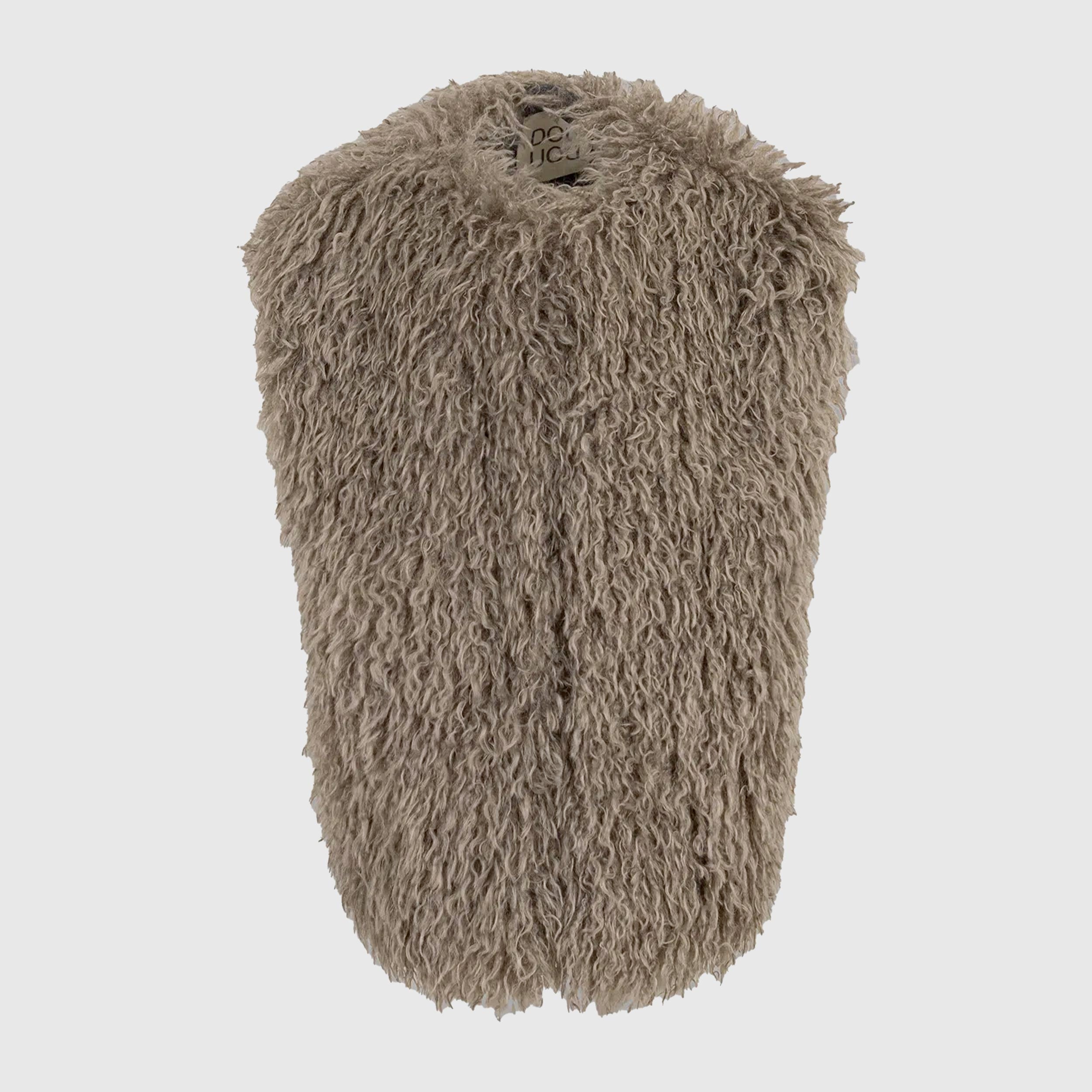 Grey Handled Fur for Girl Signed DOUUOD