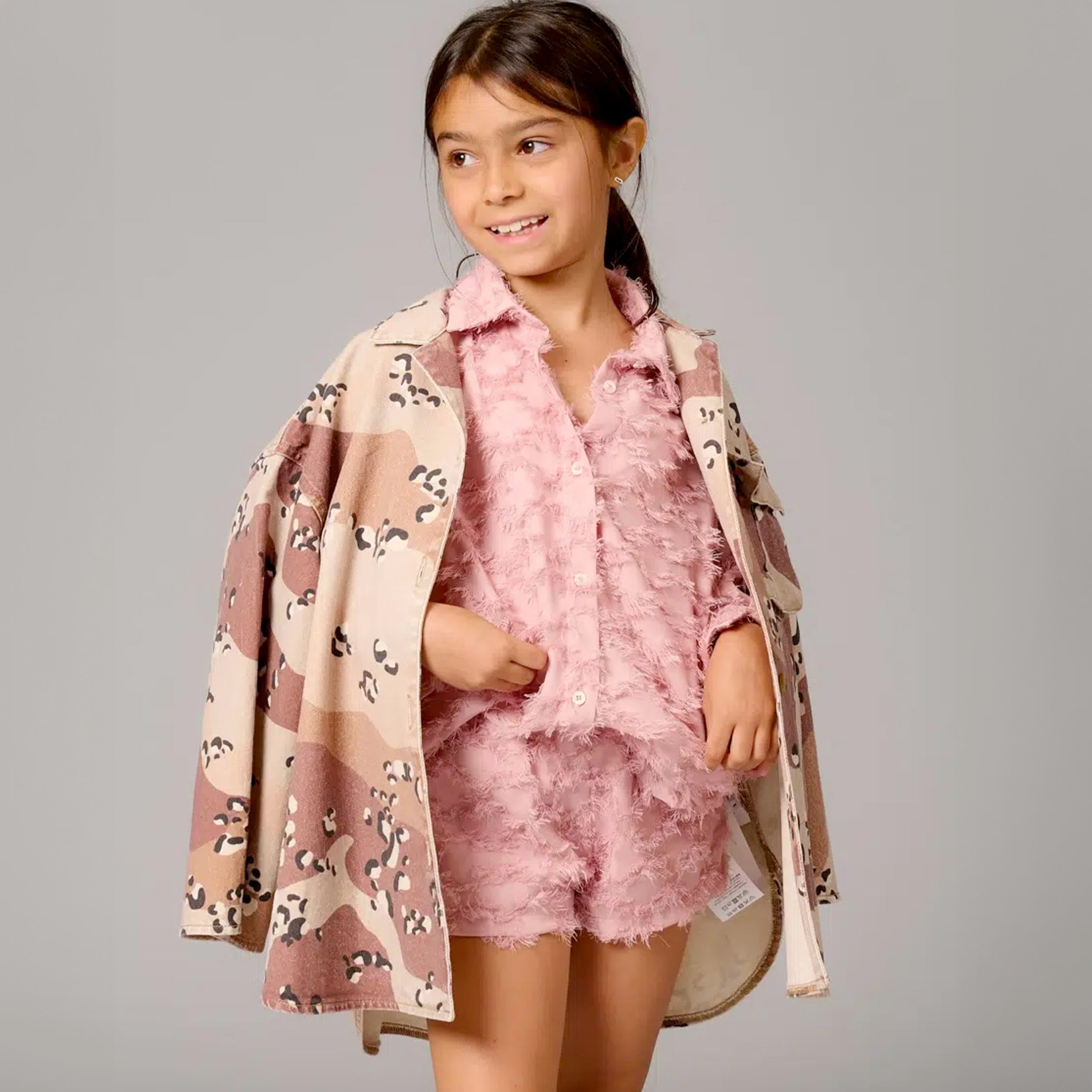 Beige Camouflage Jacket by DOUUOD