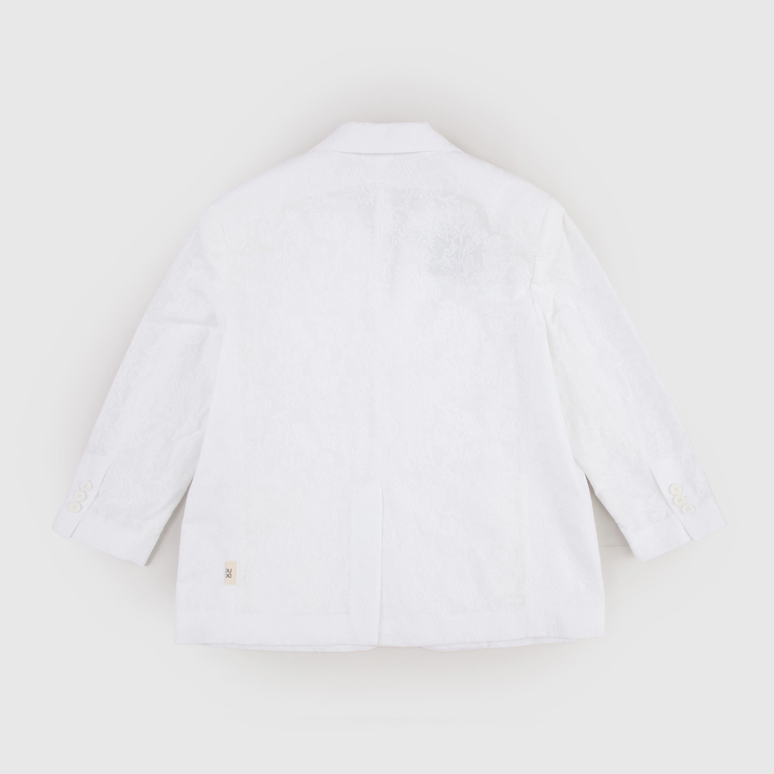 DOUUOD White Jacket with Embossed Logo