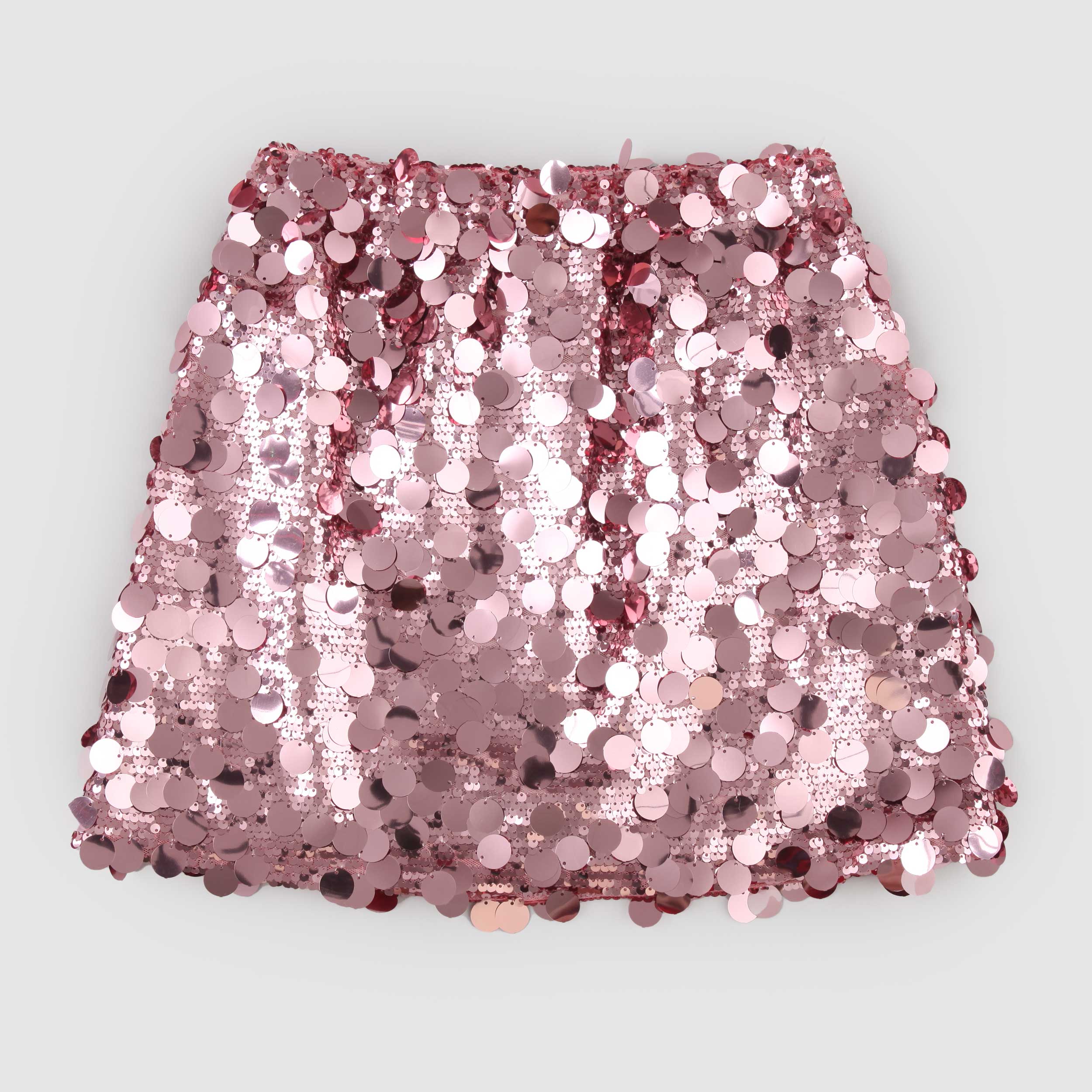 Gonna Rosa Modello Corto con Paillettes Firmata DOUUOD