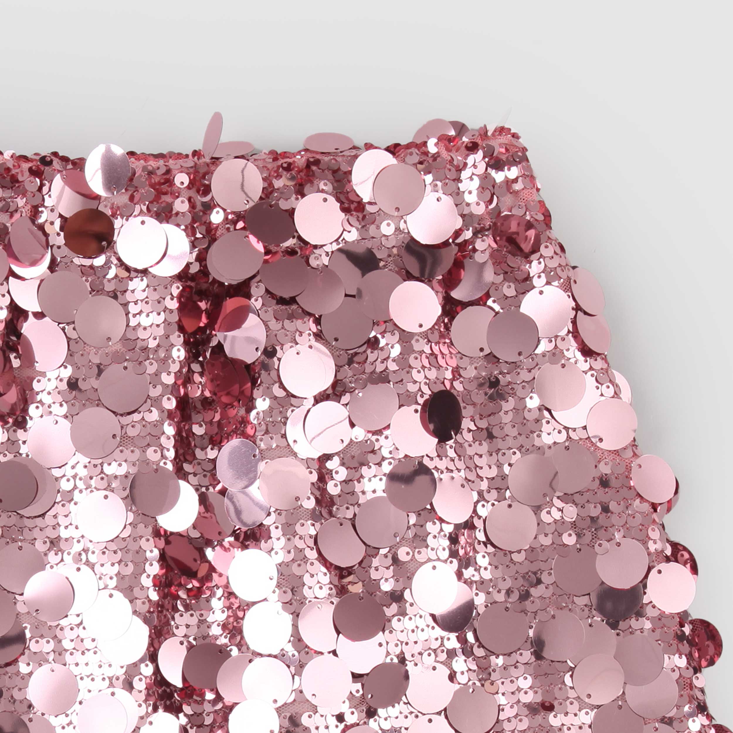 DOUUOD Pink Short Skirt with Sequins