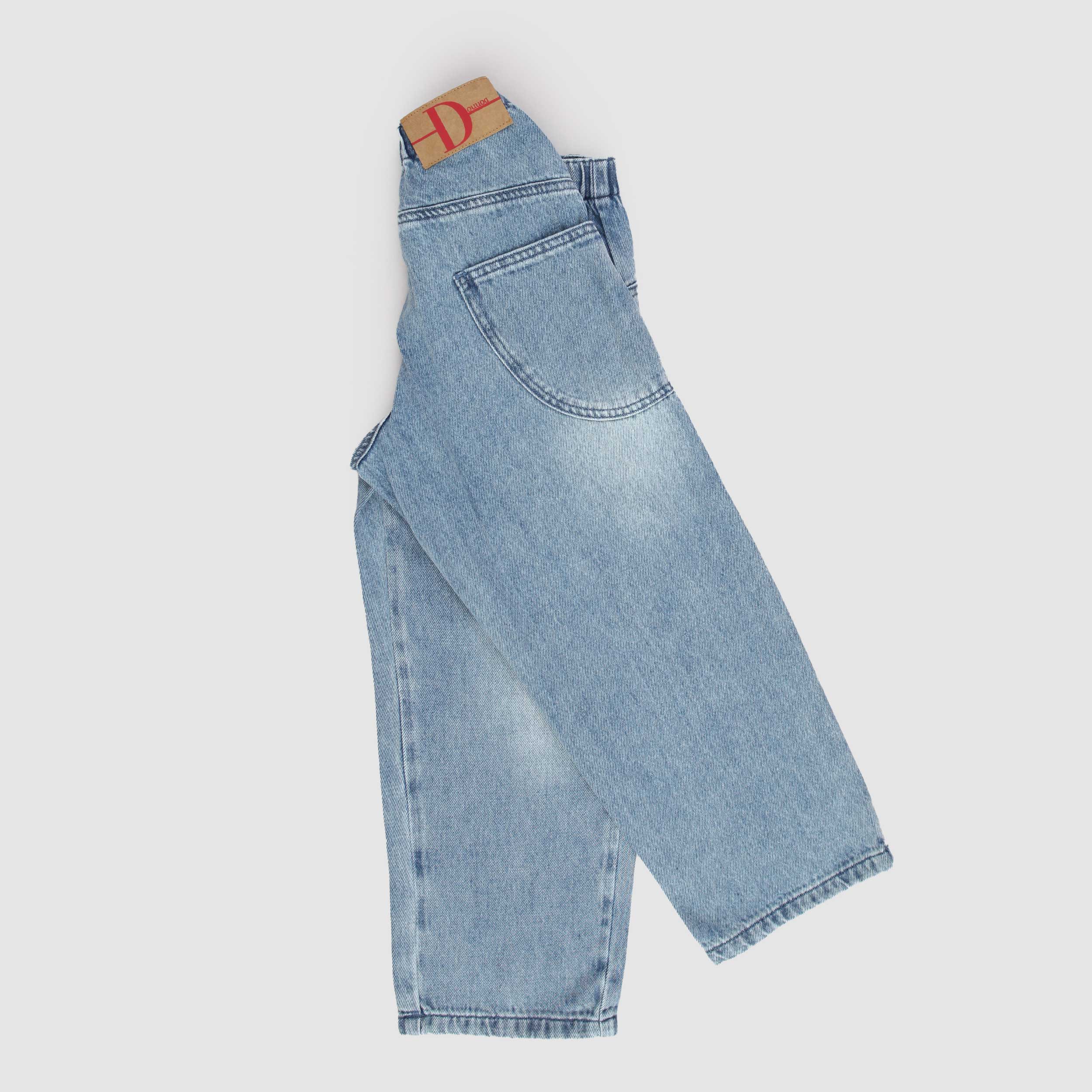 Light Denim Jeans with Elastic Waist Signed DOUUOD