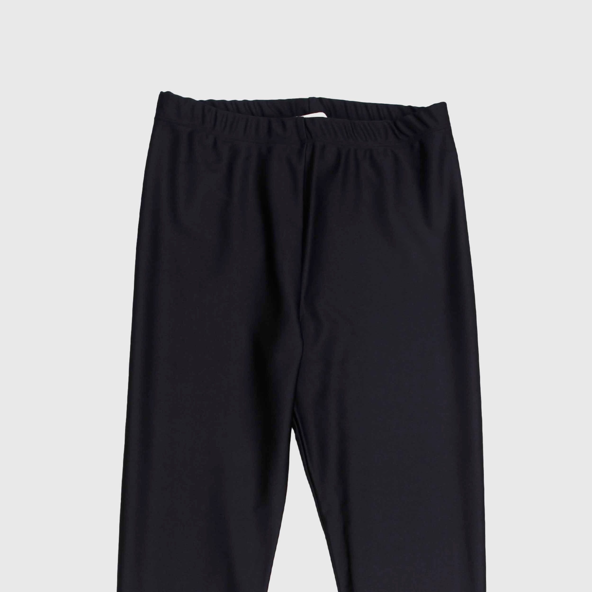 Leggings Nero in Tessuto Lucido Firmato DOUUOD
