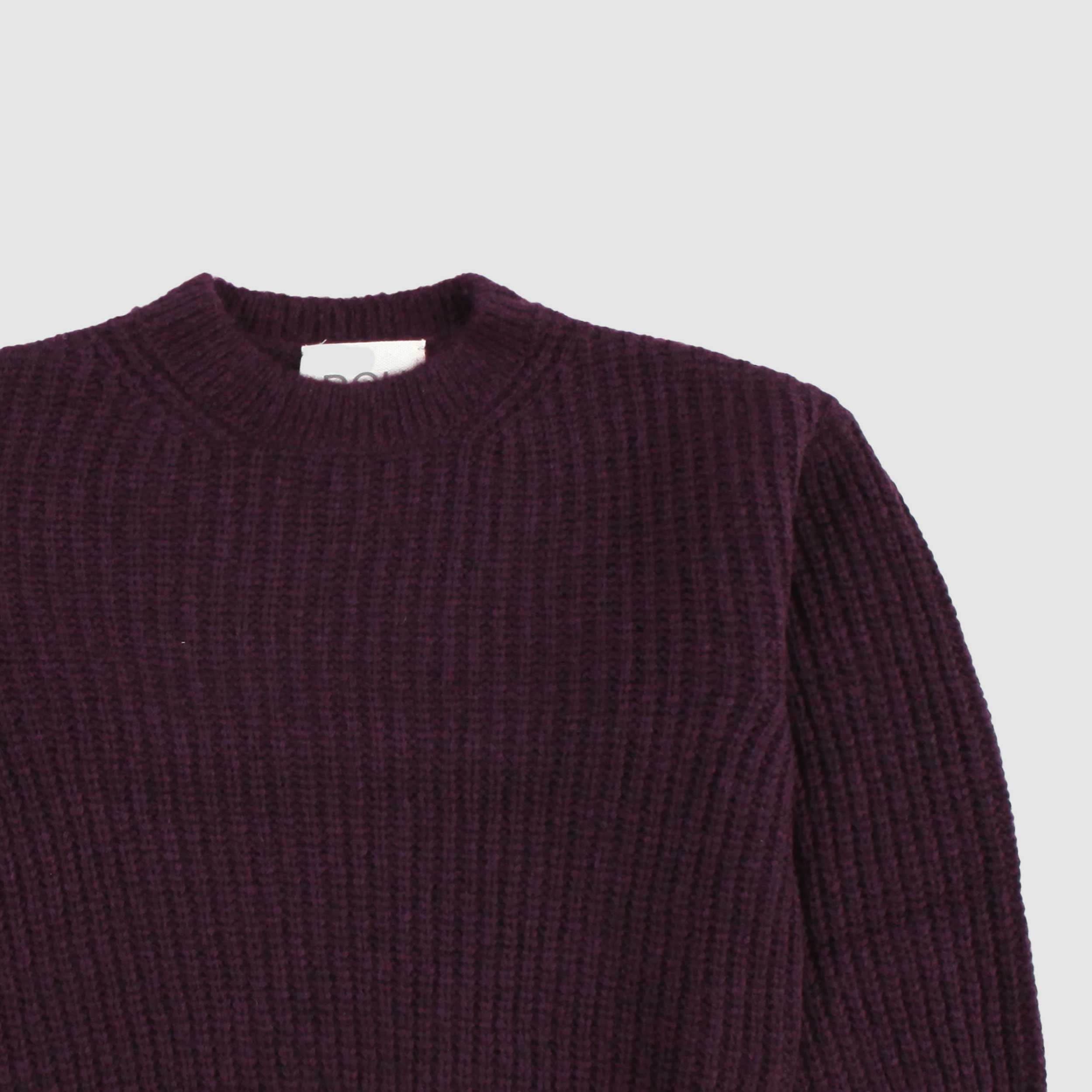 Purple Crewneck with Ruffles Signed DOUUOD
