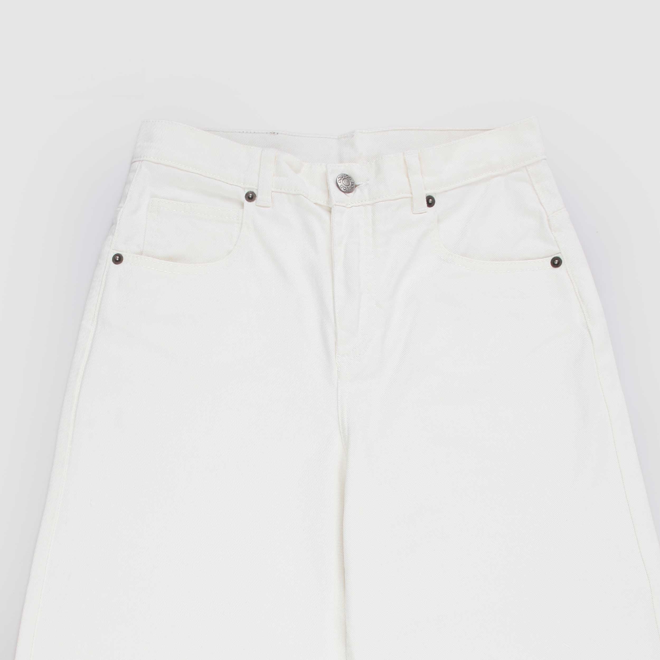 Cream Trousers with Five-Pocket Design by DOUUOD