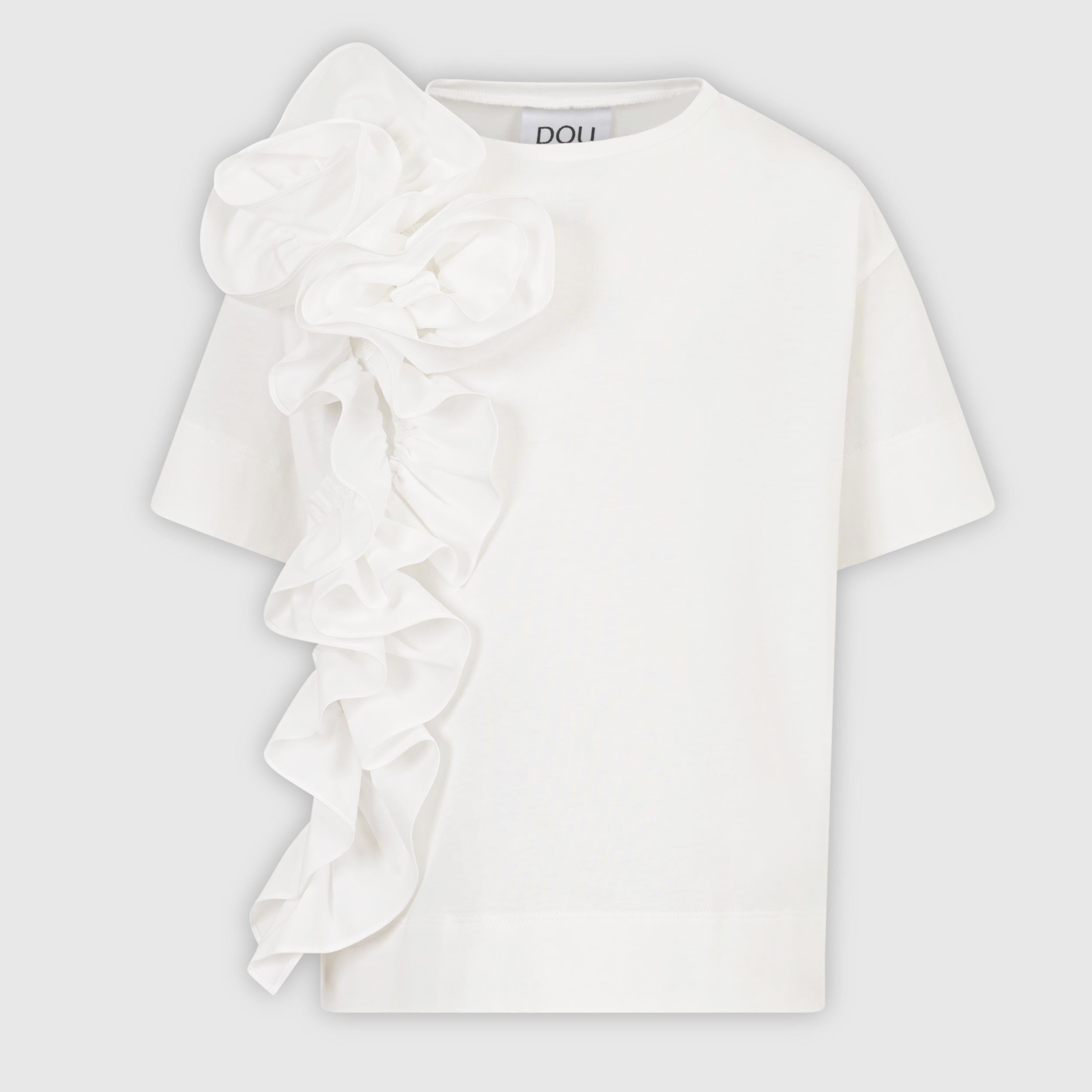 T-Shirt Bianca Rouge In Rilievo firmato DOUUOD