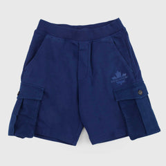 Indigo Bermuda Shorts with Rubberized DSQUARED2 Logo