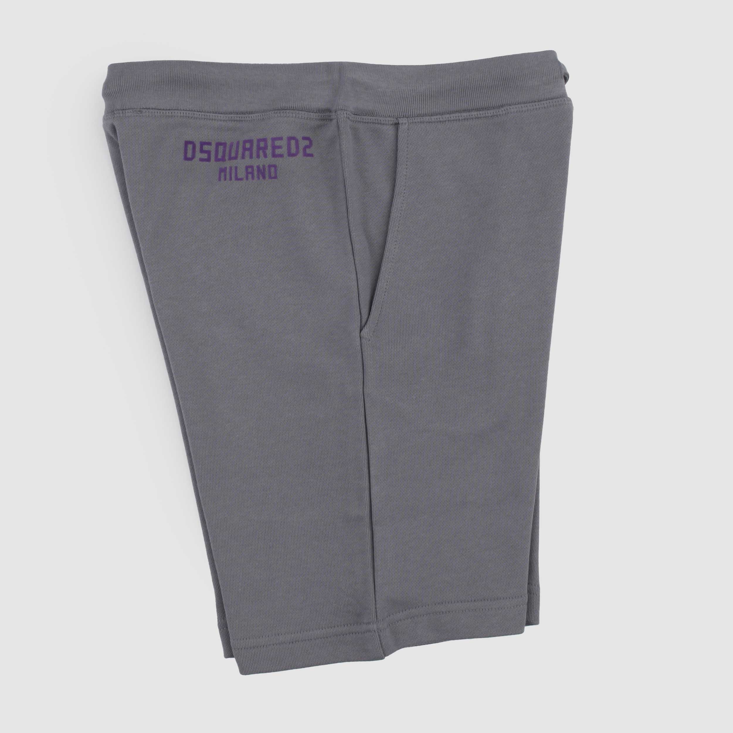 Bermuda con Stampa in Contrasto Viola Firmato DSQUARED2