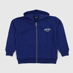 Indigo Sweatshirt with White Rubberized Logo by DSQUARED2