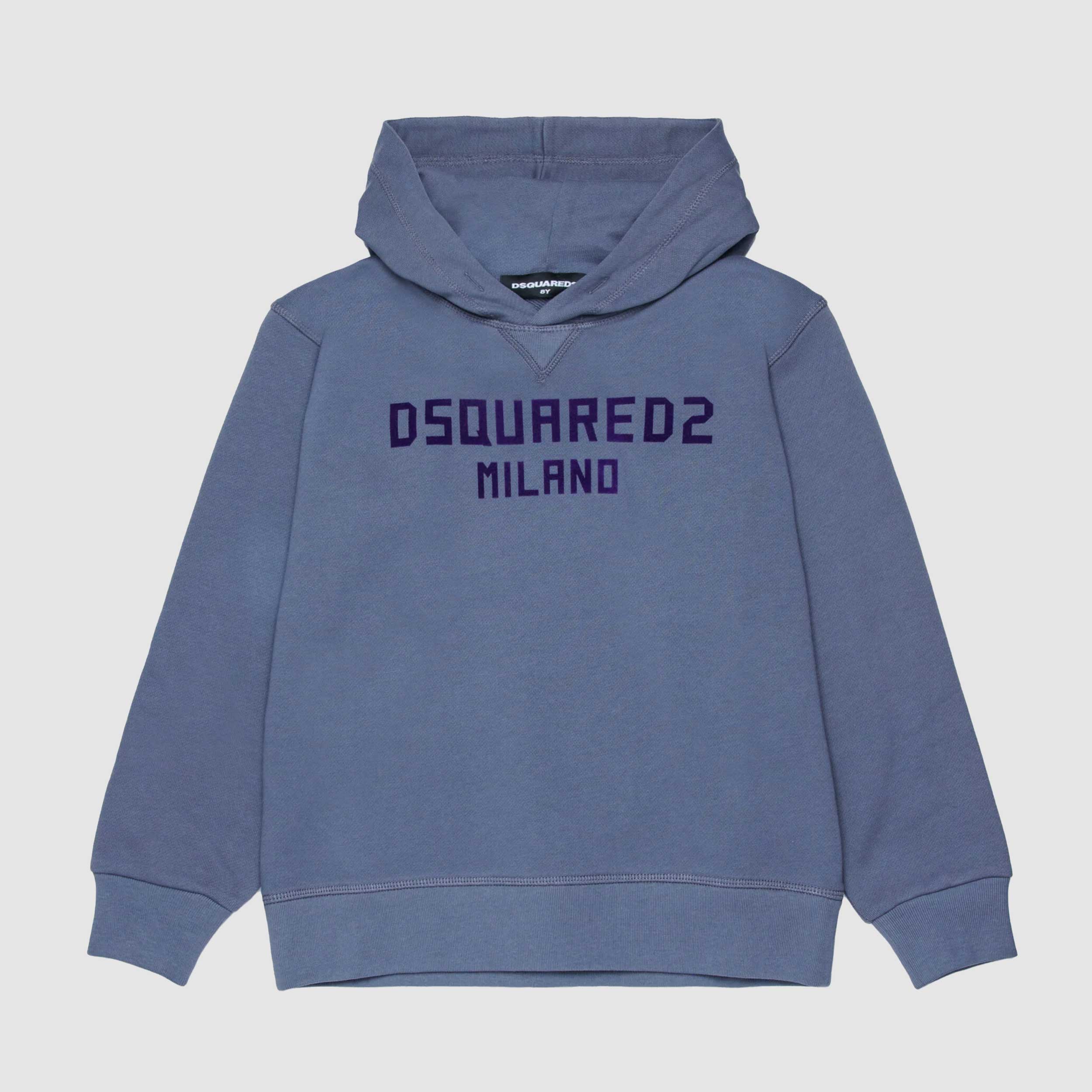 Felpa Grigio Scuro con Logo Firmata DSQUARED2