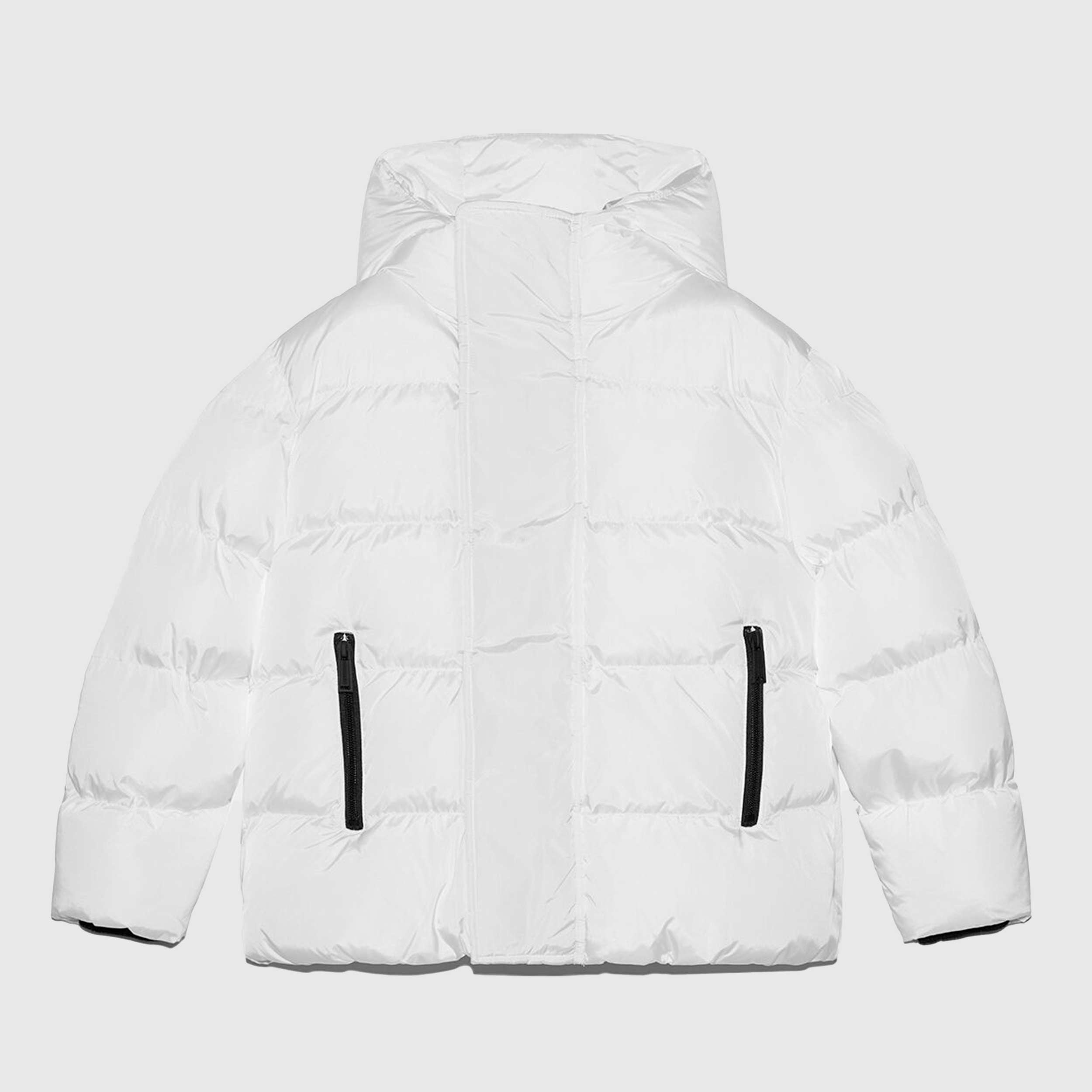 UNISEX WHITE JACKET WITH BLACK DETAILS