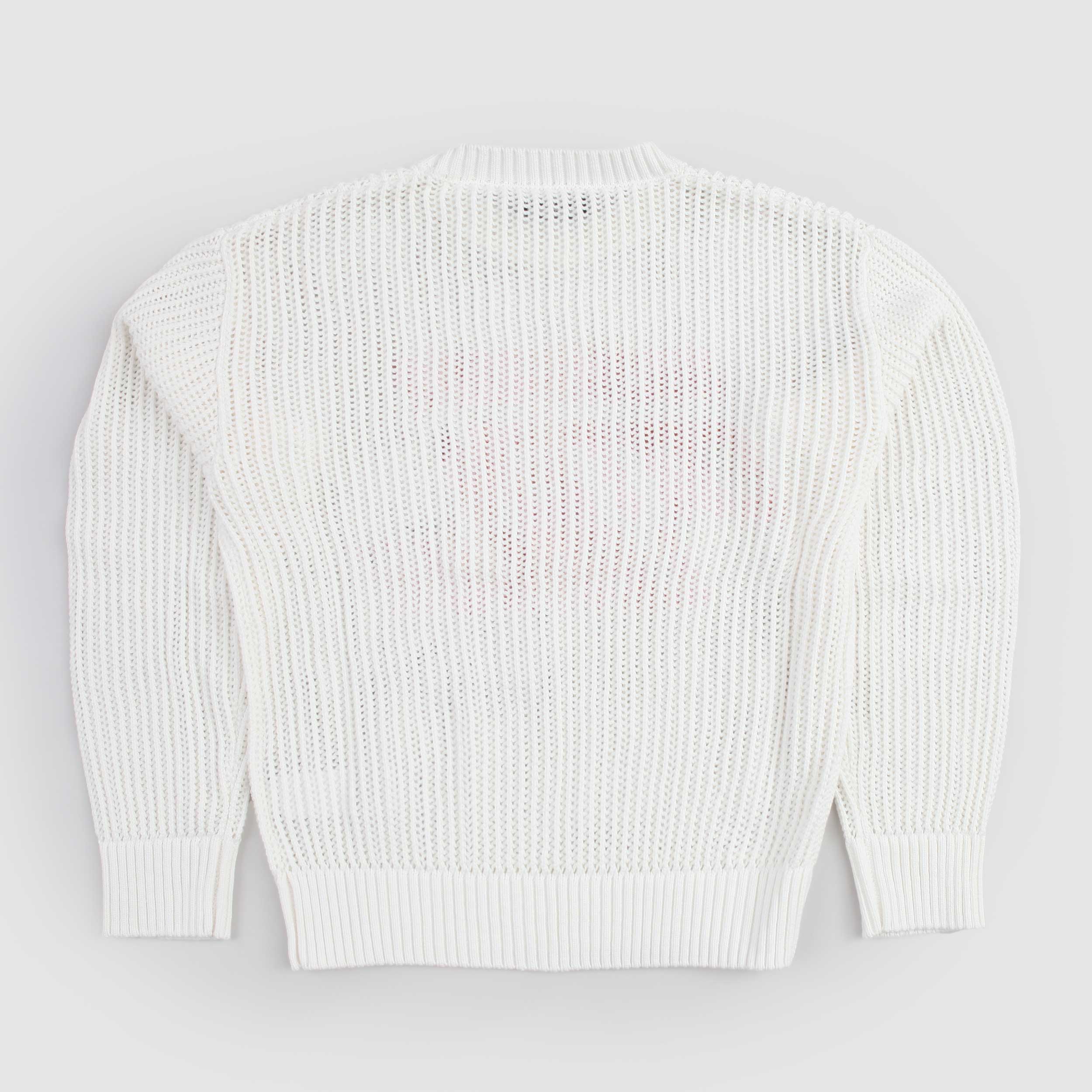 Maglioncino Bianco Con Lavorazione A Rete Firmato DSQUARED2