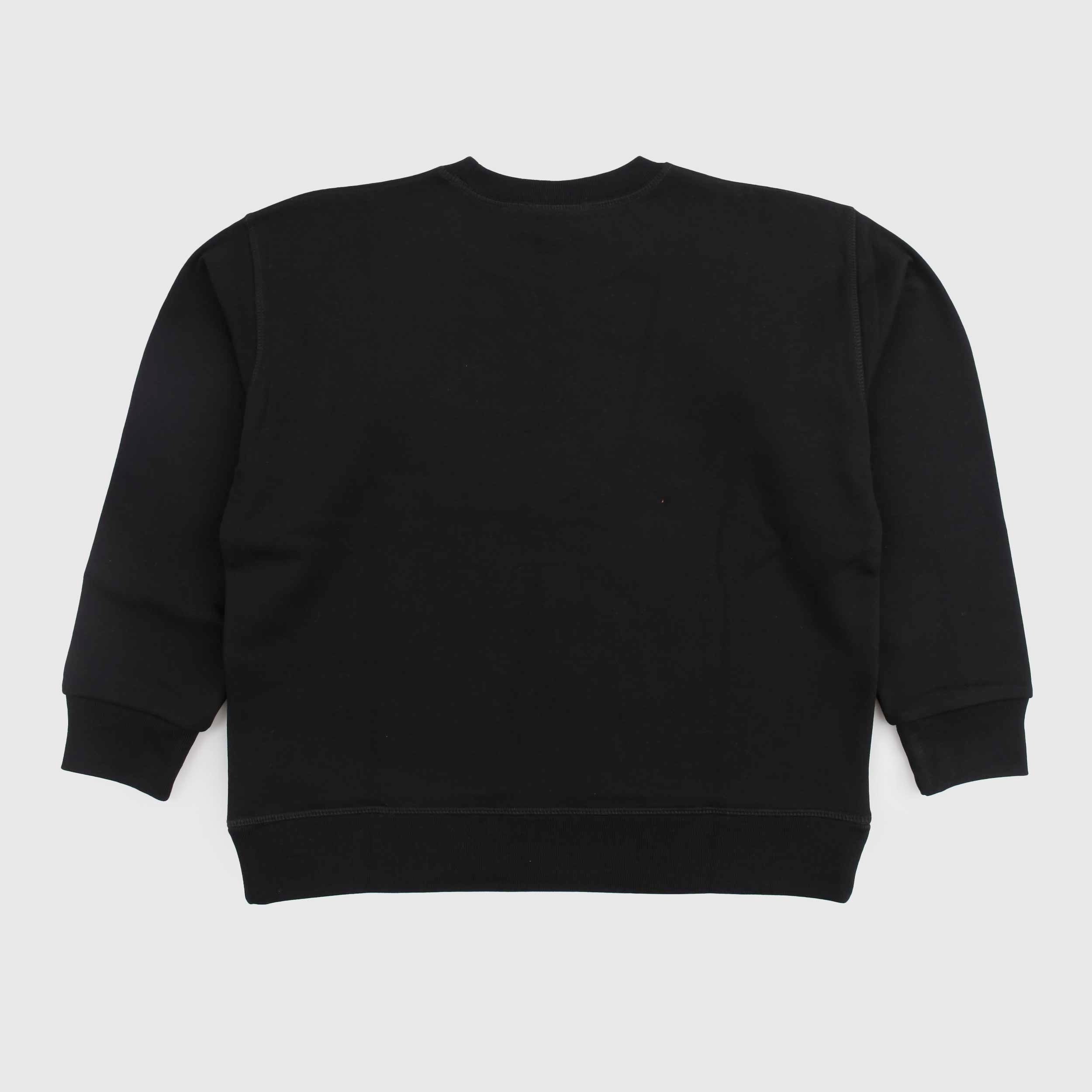 Felpa Nera Con Scritta Logo In Contrasto Firmata DSQUARED2