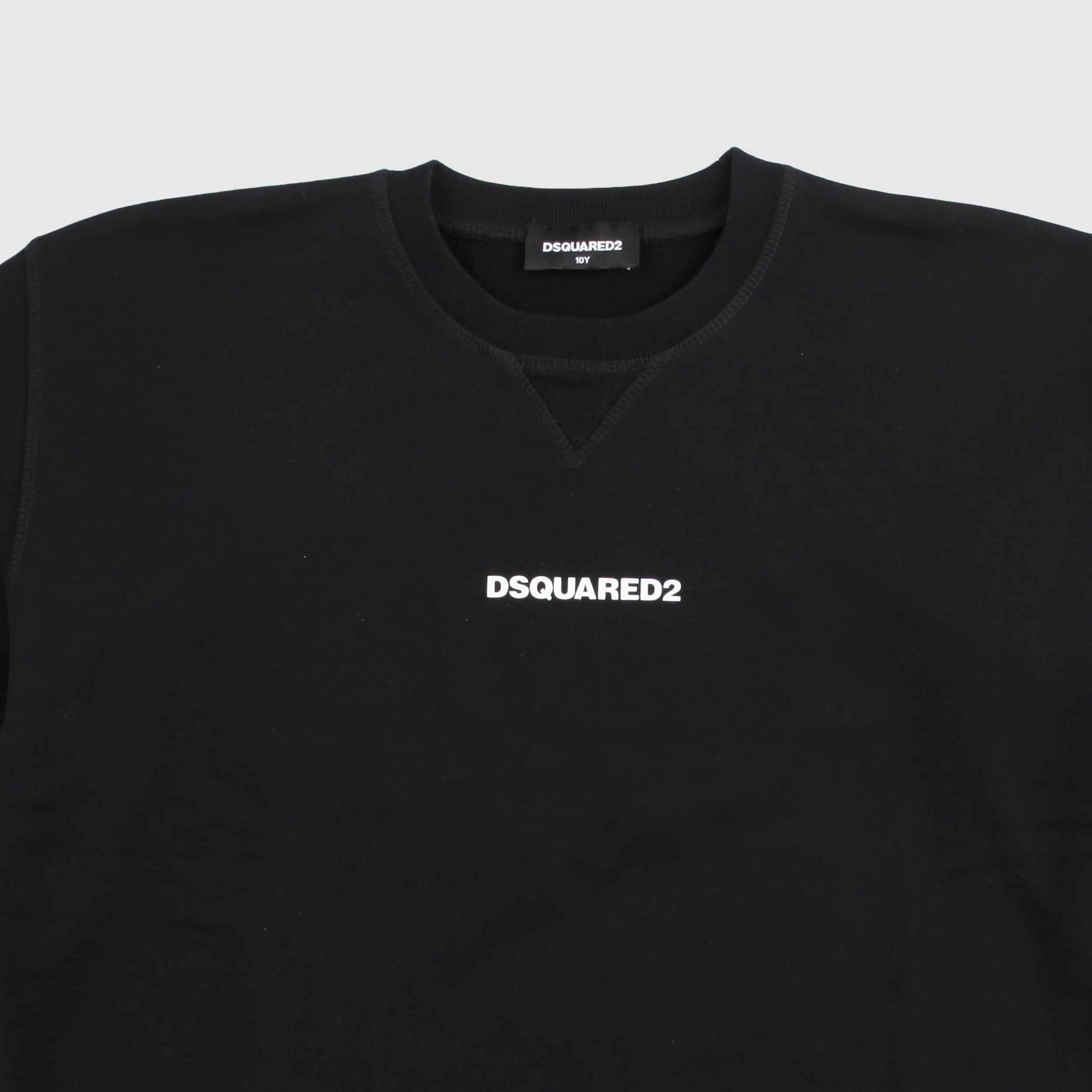 Black Sweatshirt With Contrasting Logo by DSQUARED2