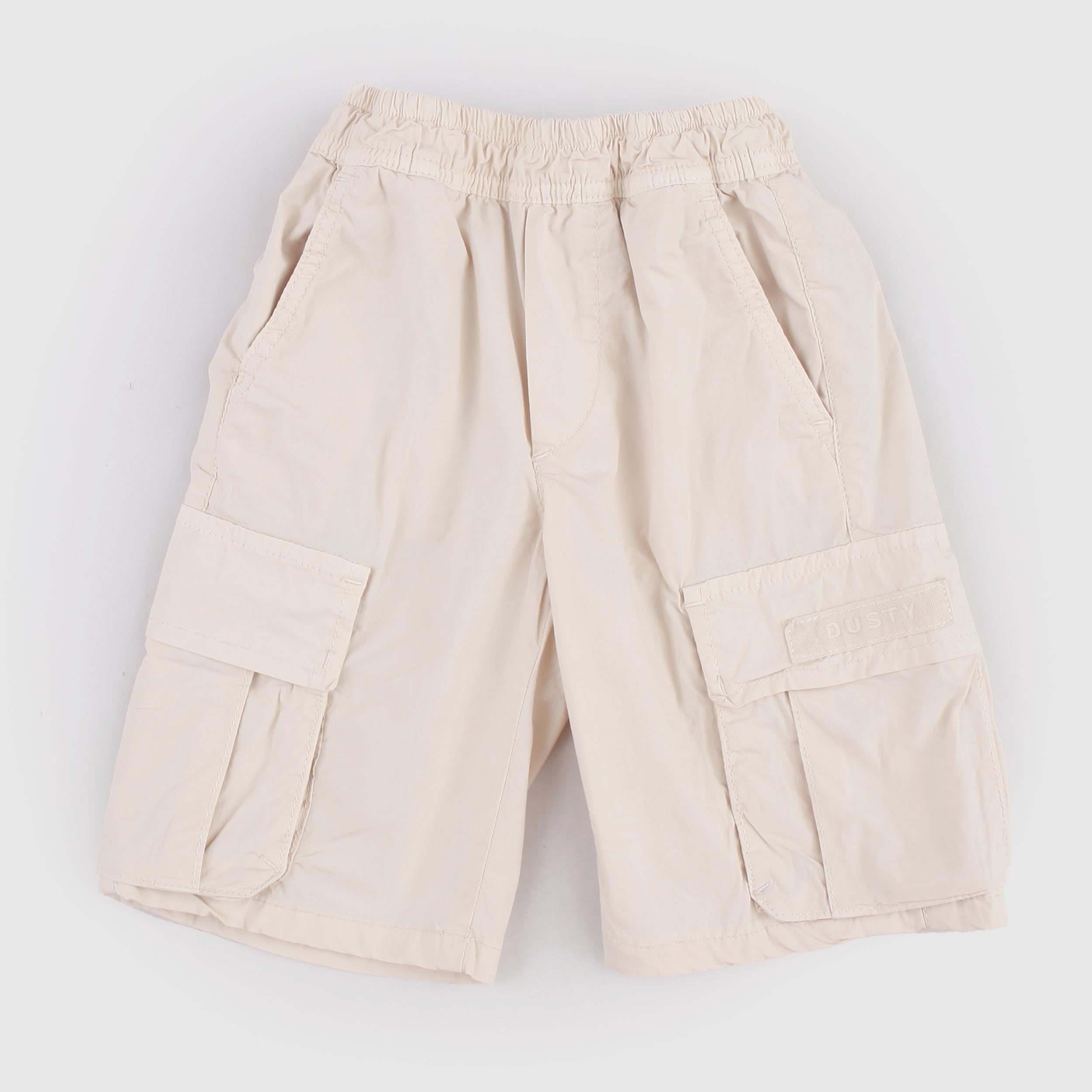 Beige Bermuda Shorts with Oblique Pockets by DUSTY COLOR